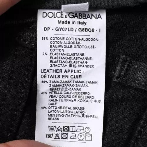 Dolce & Gabbana Black Skinny Jeans for Men additional view