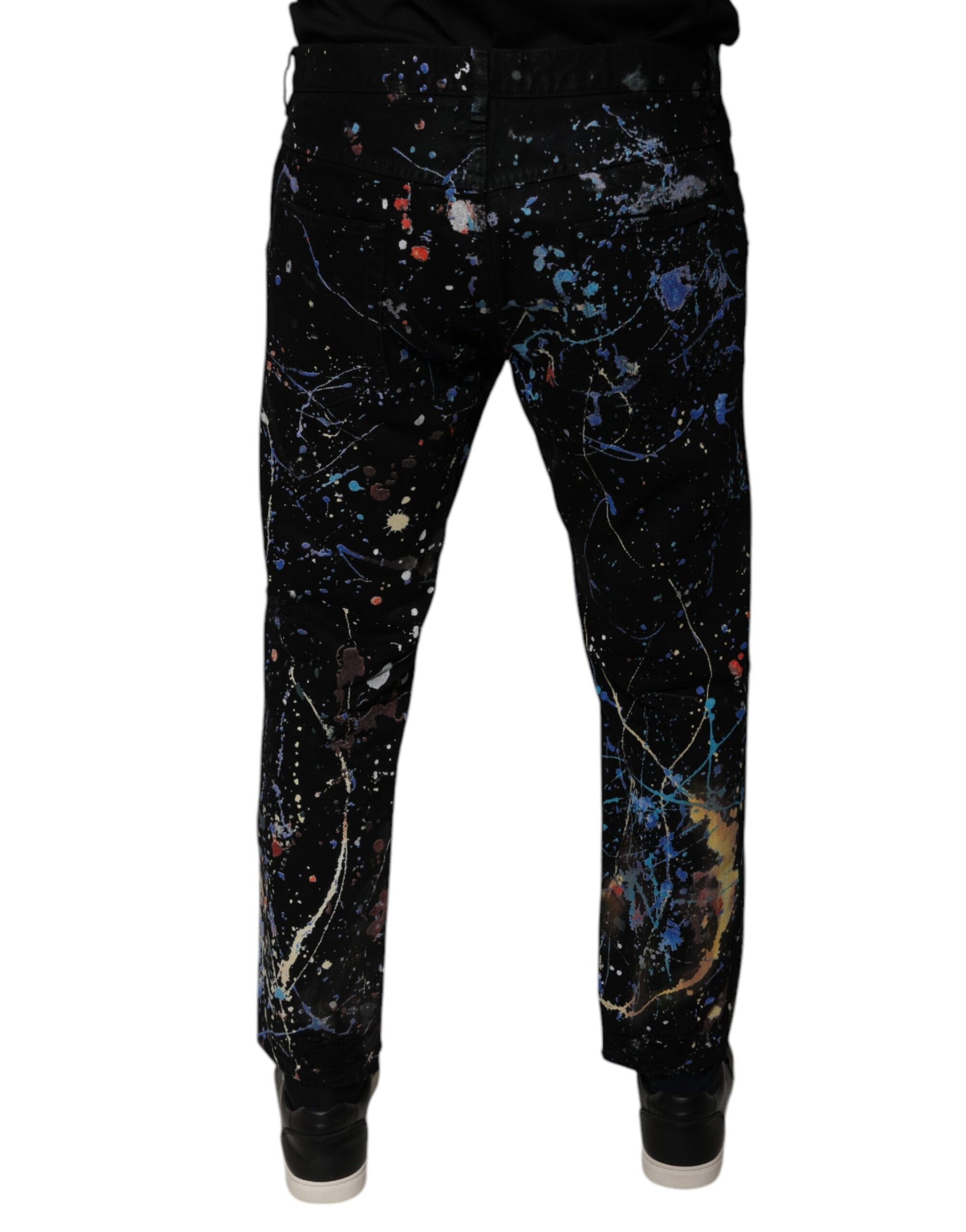 Dolce & Gabbana Black Skinny Jeans for Men side view
