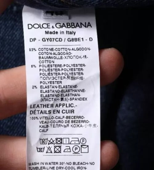 Dolce & Gabbana Blue Skinny Jeans for Men additional view