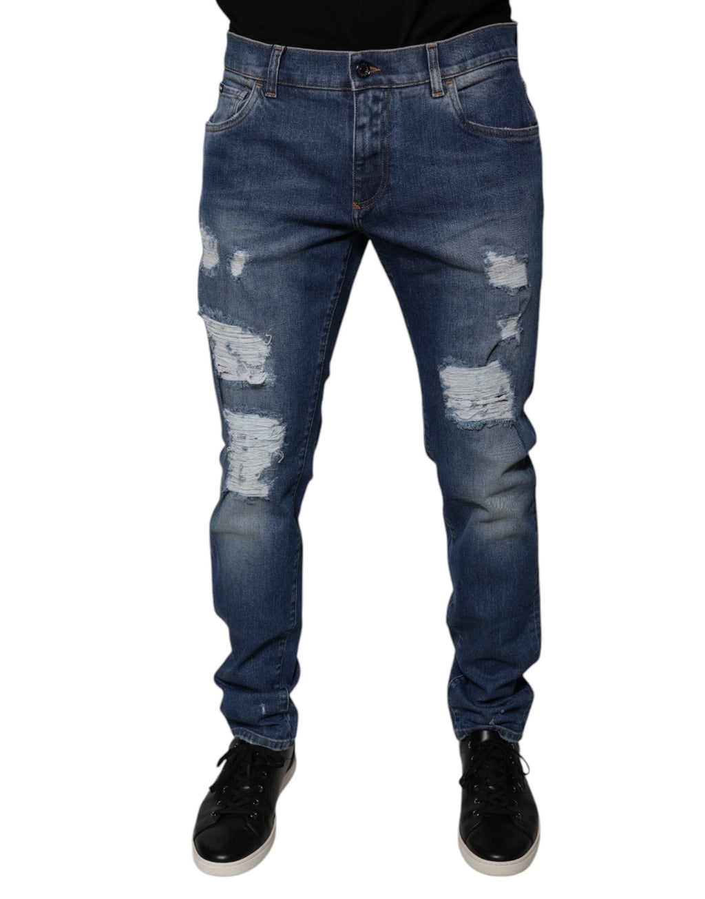 Dolce & Gabbana Blue Skinny Jeans for Men