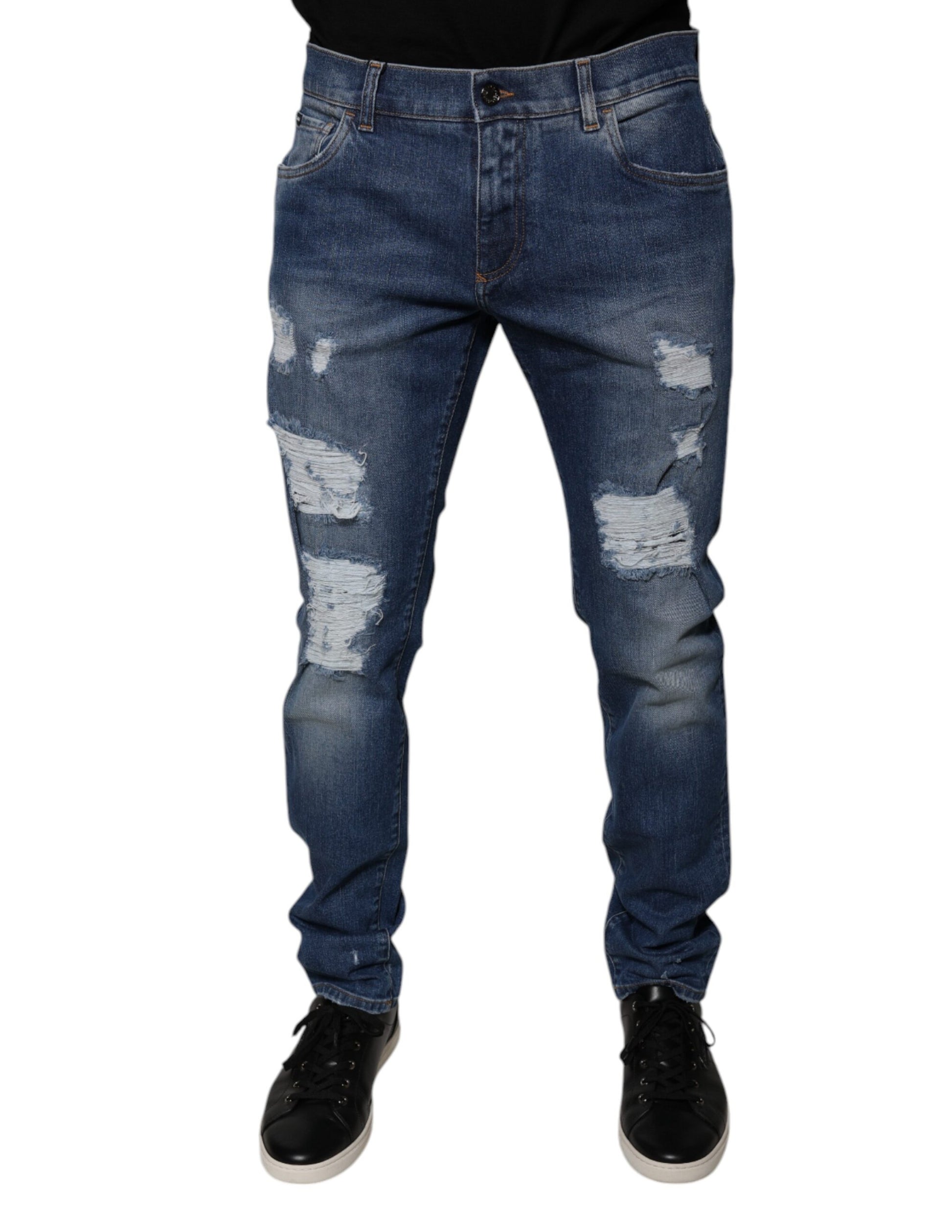 Dolce & Gabbana Blue Skinny Jeans for Men