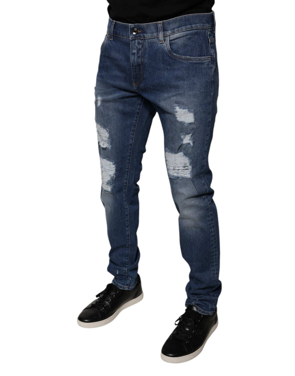 Dolce & Gabbana Blue Skinny Jeans for Men detail view
