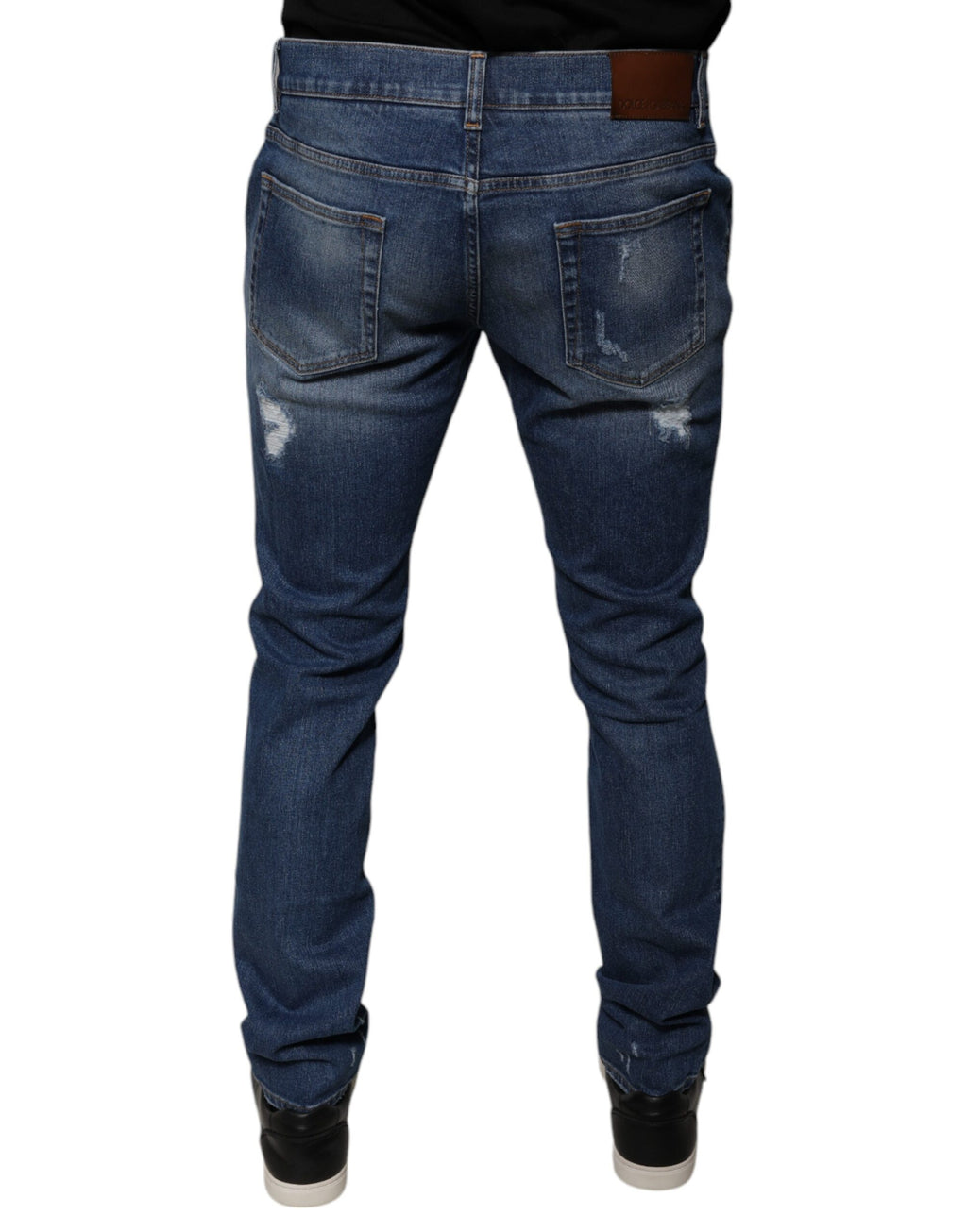 Dolce & Gabbana Blue Skinny Jeans for Men side view