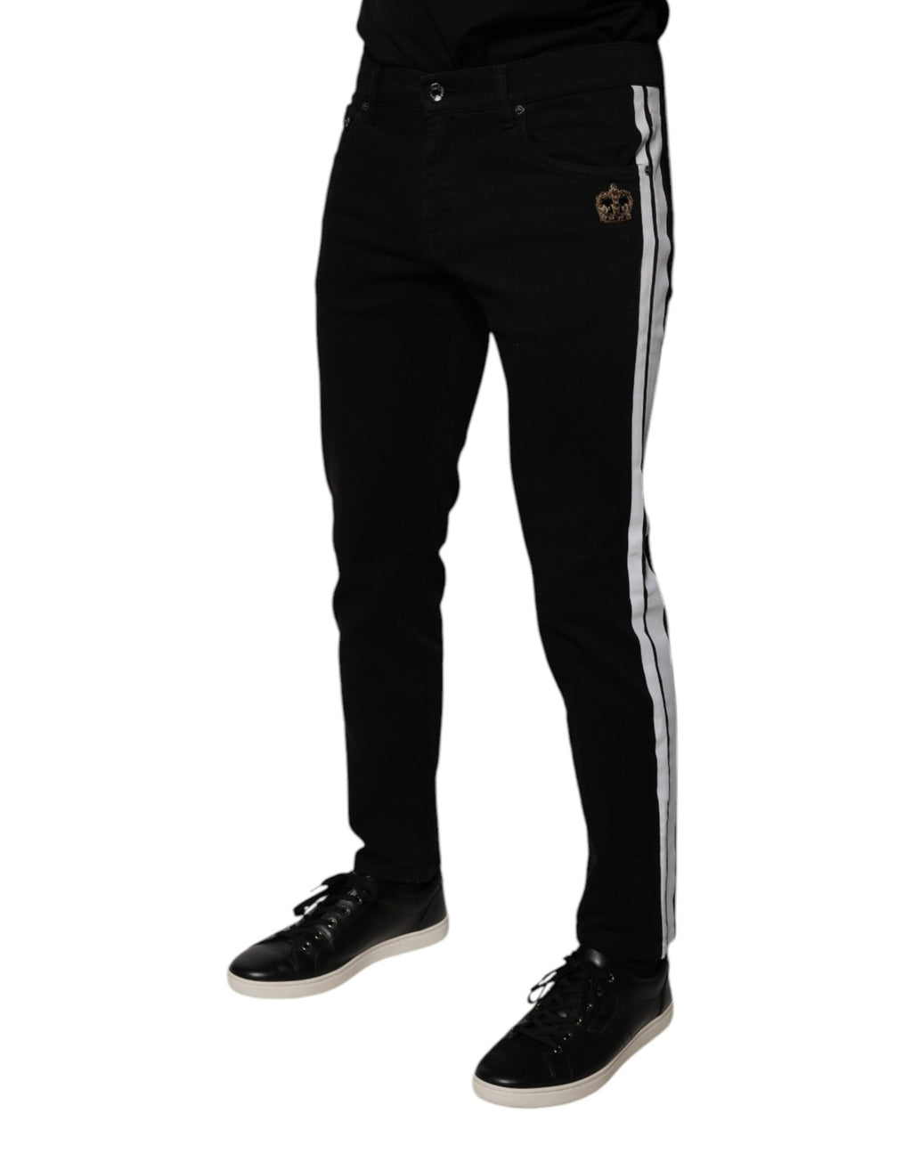 Dolce & Gabbana Black Skinny Jeans for Men detail view