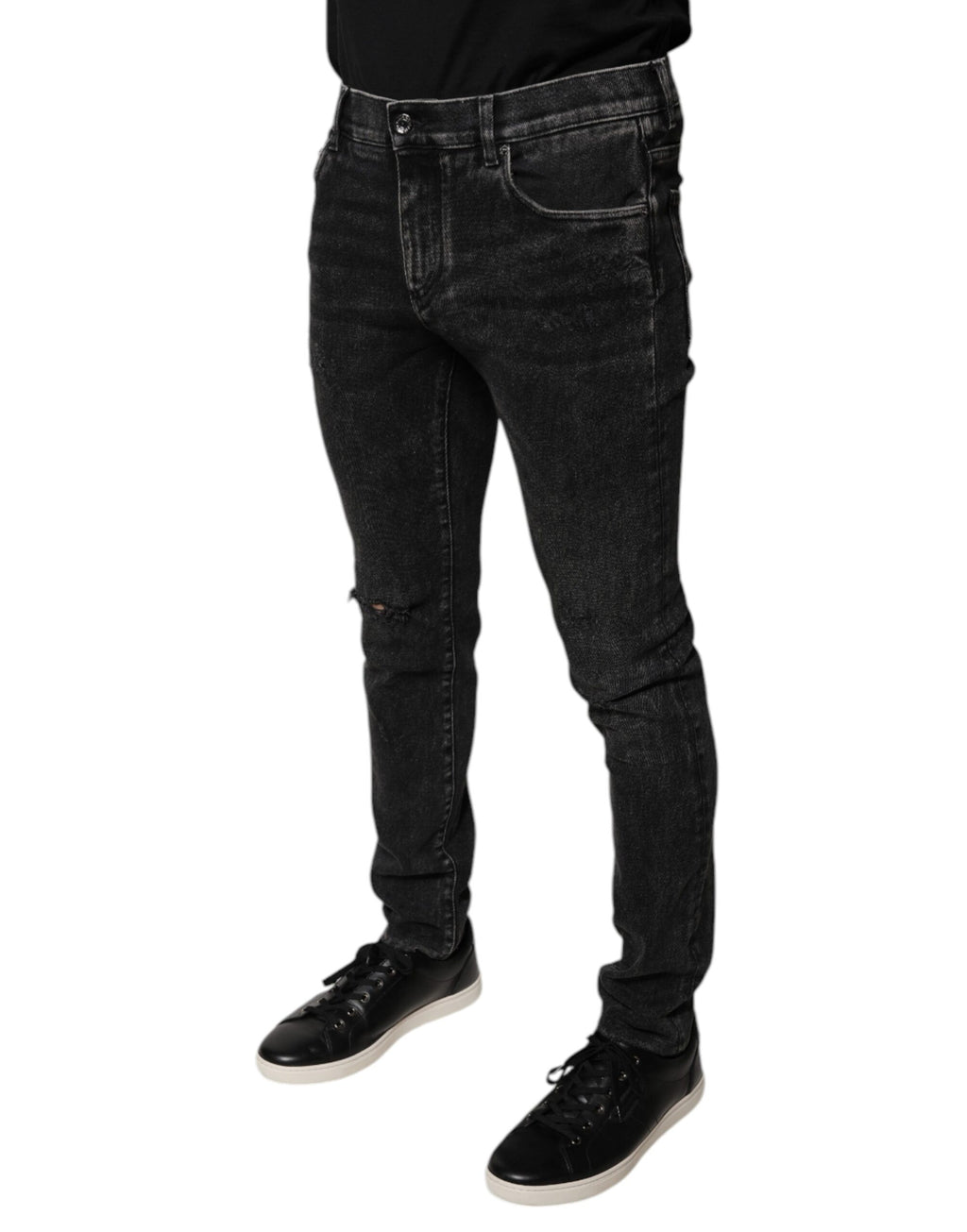 Dolce & Gabbana Black Skinny Jeans for Men detail view