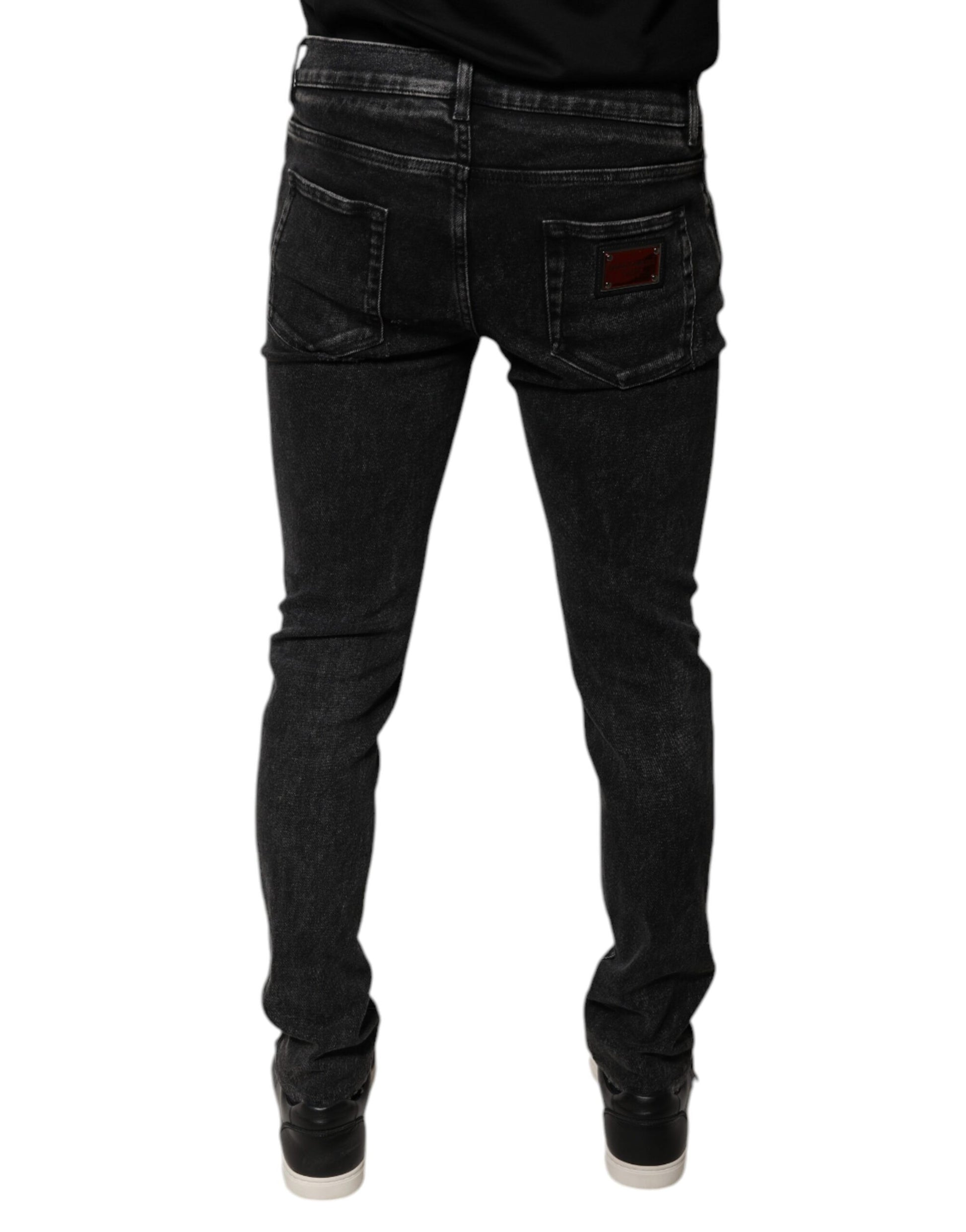 Dolce & Gabbana Black Skinny Jeans for Men side view