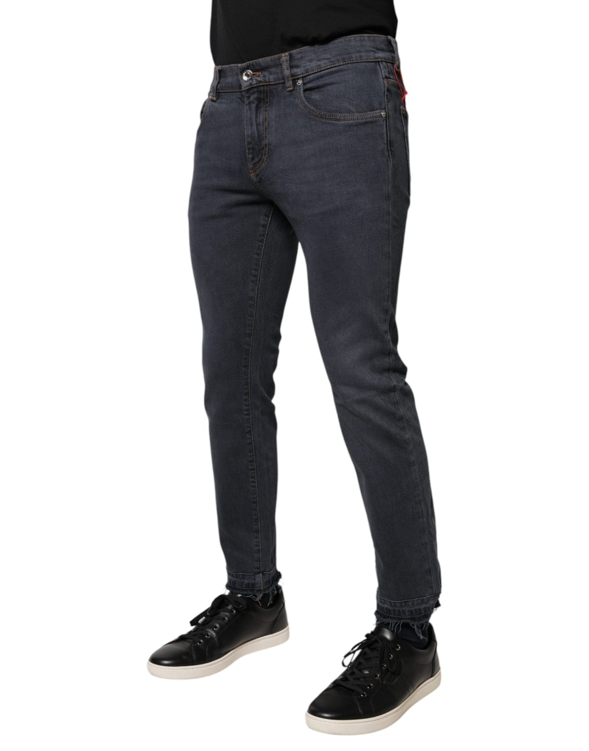Dolce & Gabbana Grey Skinny Jeans for Men detail view
