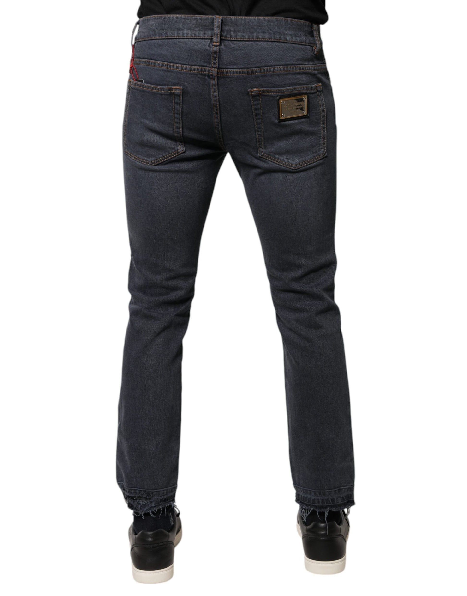 Dolce & Gabbana Grey Skinny Jeans for Men side view