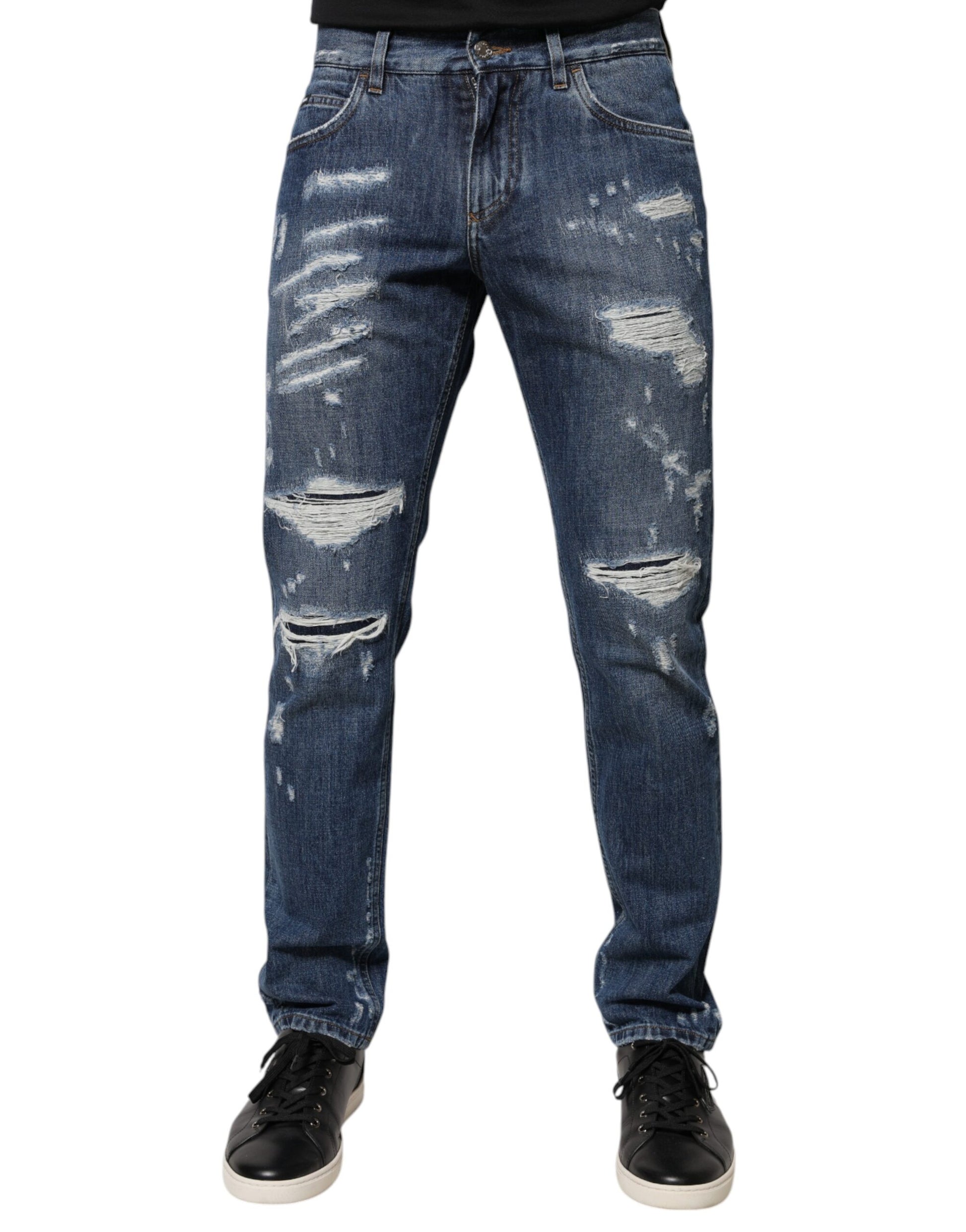 Dolce & Gabbana Blue Skinny Jeans for Men
