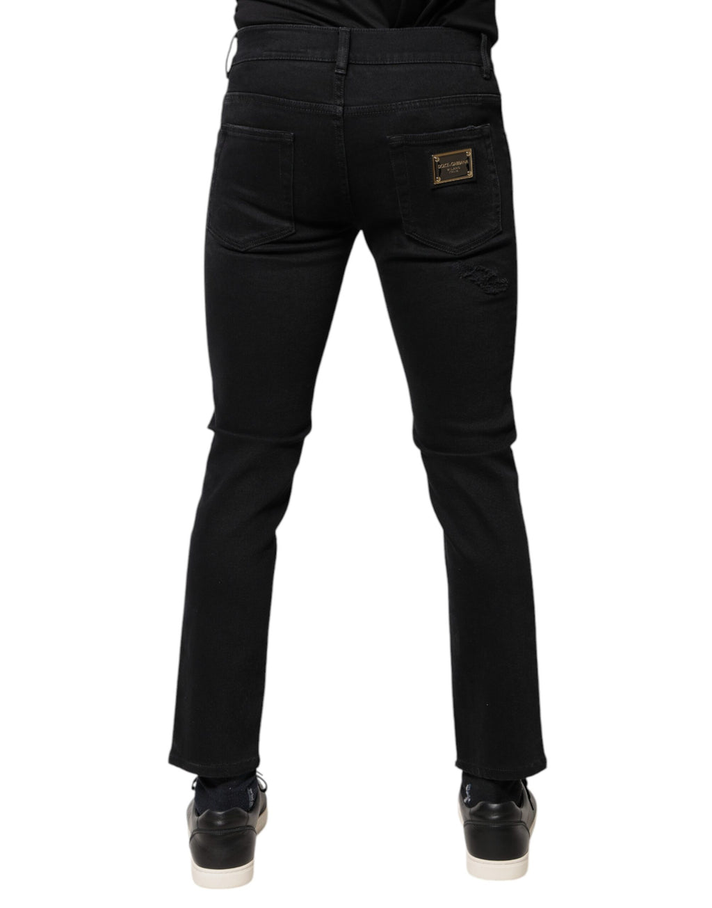 Dolce & Gabbana Black Skinny Jeans for Men side view