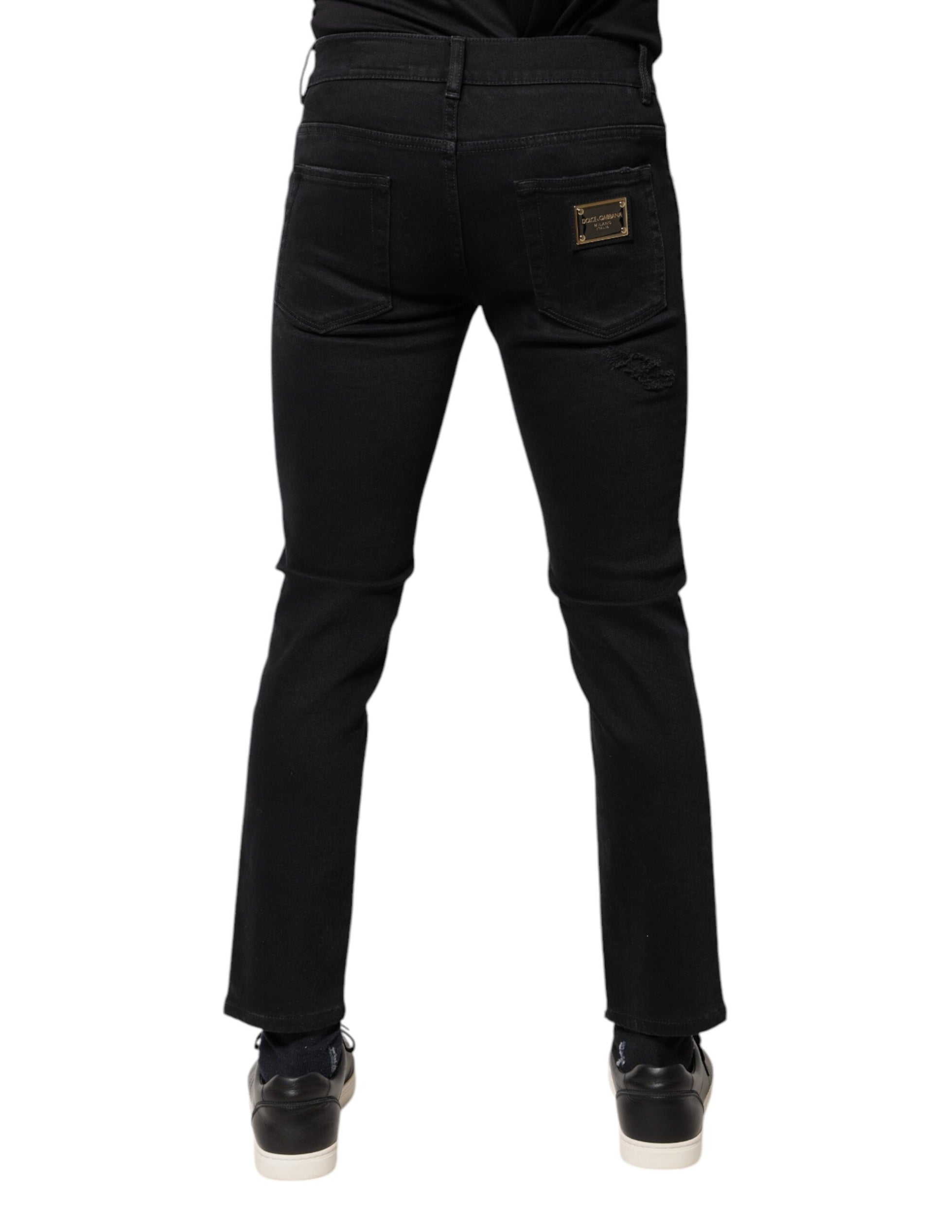 Dolce & Gabbana Black Skinny Jeans for Men side view