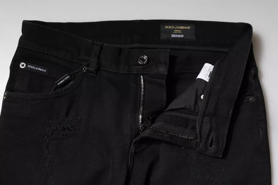Dolce & Gabbana Black Skinny Jeans for Men additional view