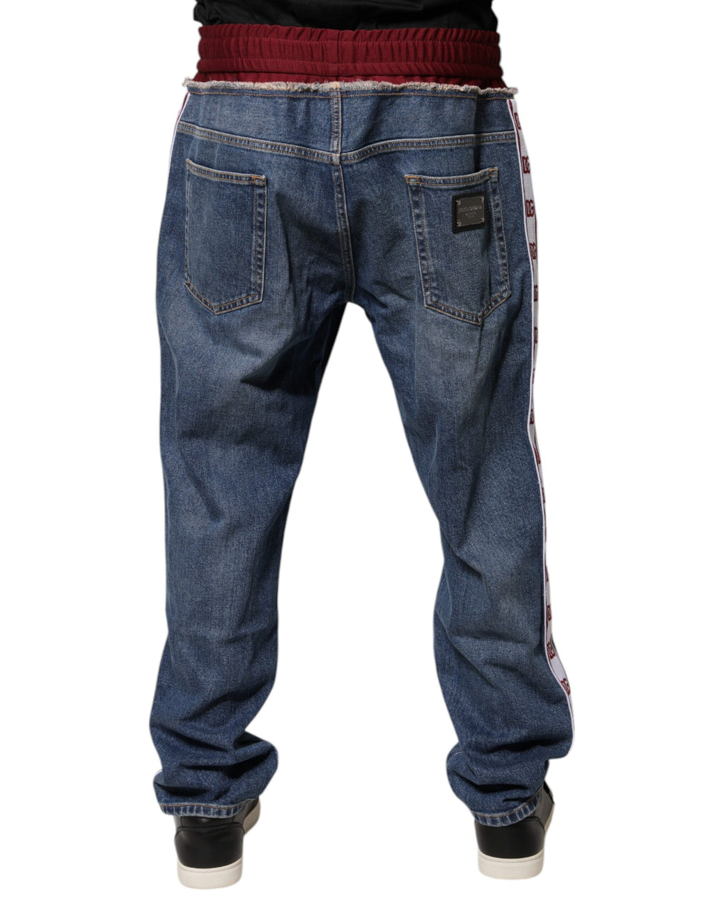 Dolce & Gabbana Blue Straight Leg Jeans for Men side view