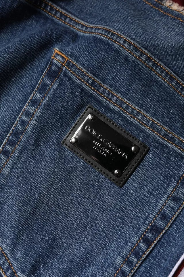 Dolce & Gabbana Blue Straight Leg Jeans for Men additional view