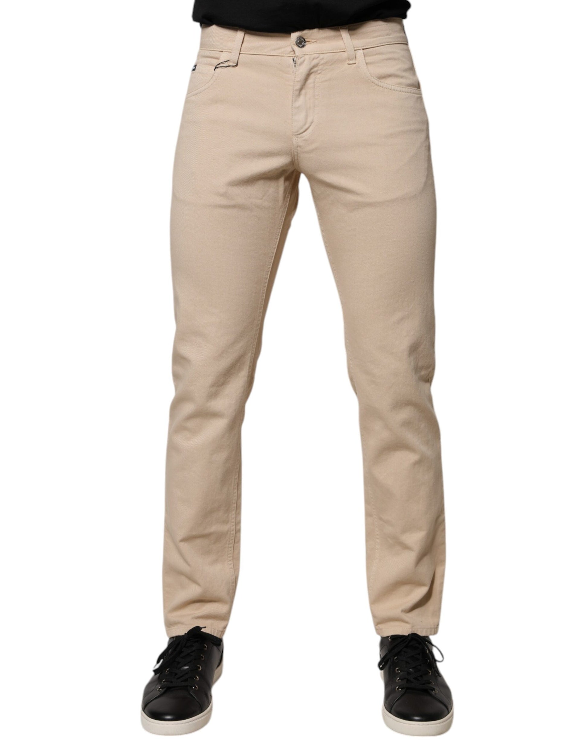 Dolce & Gabbana Beige Skinny Jeans for Men
