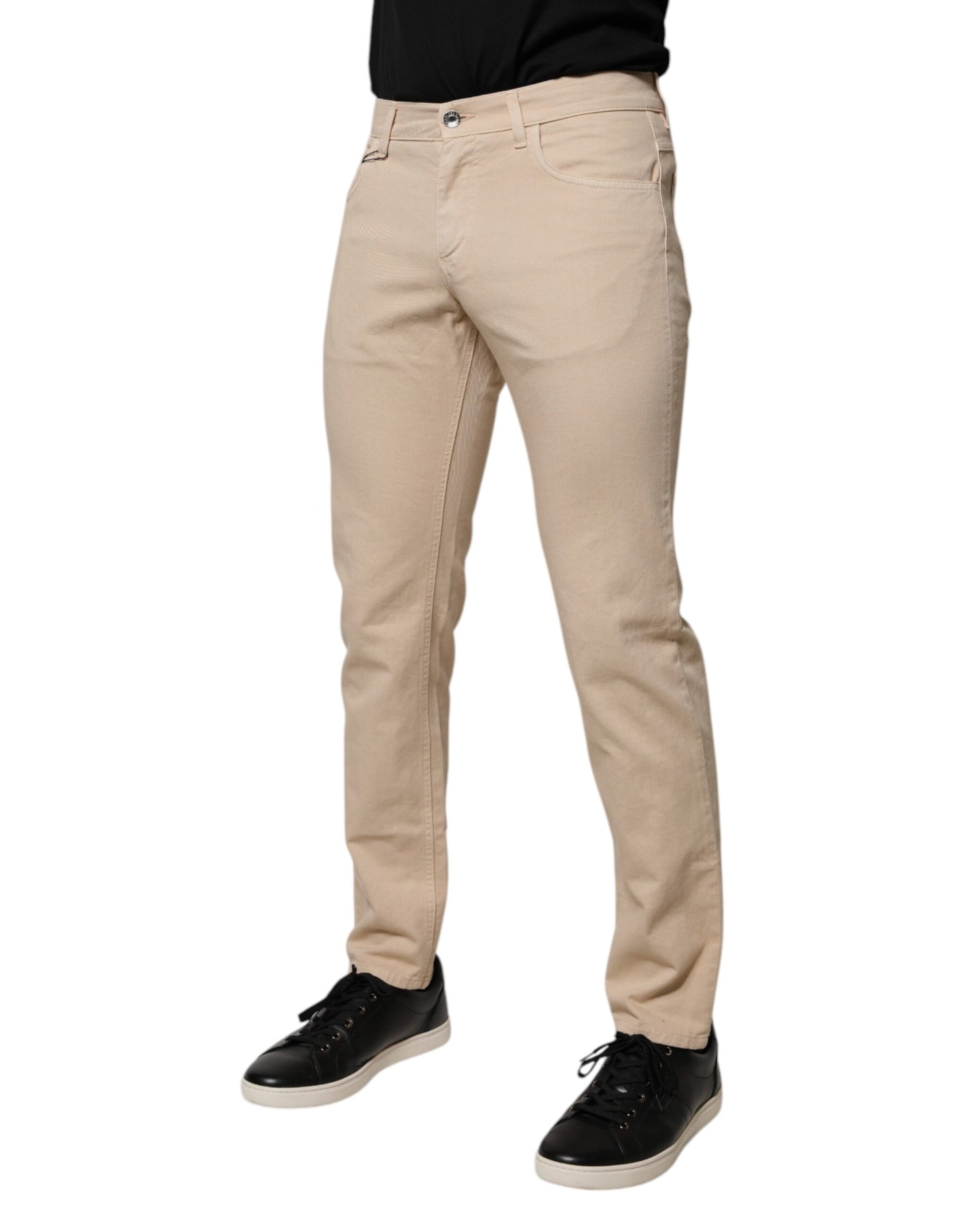 Dolce & Gabbana Beige Skinny Jeans for Men detail view