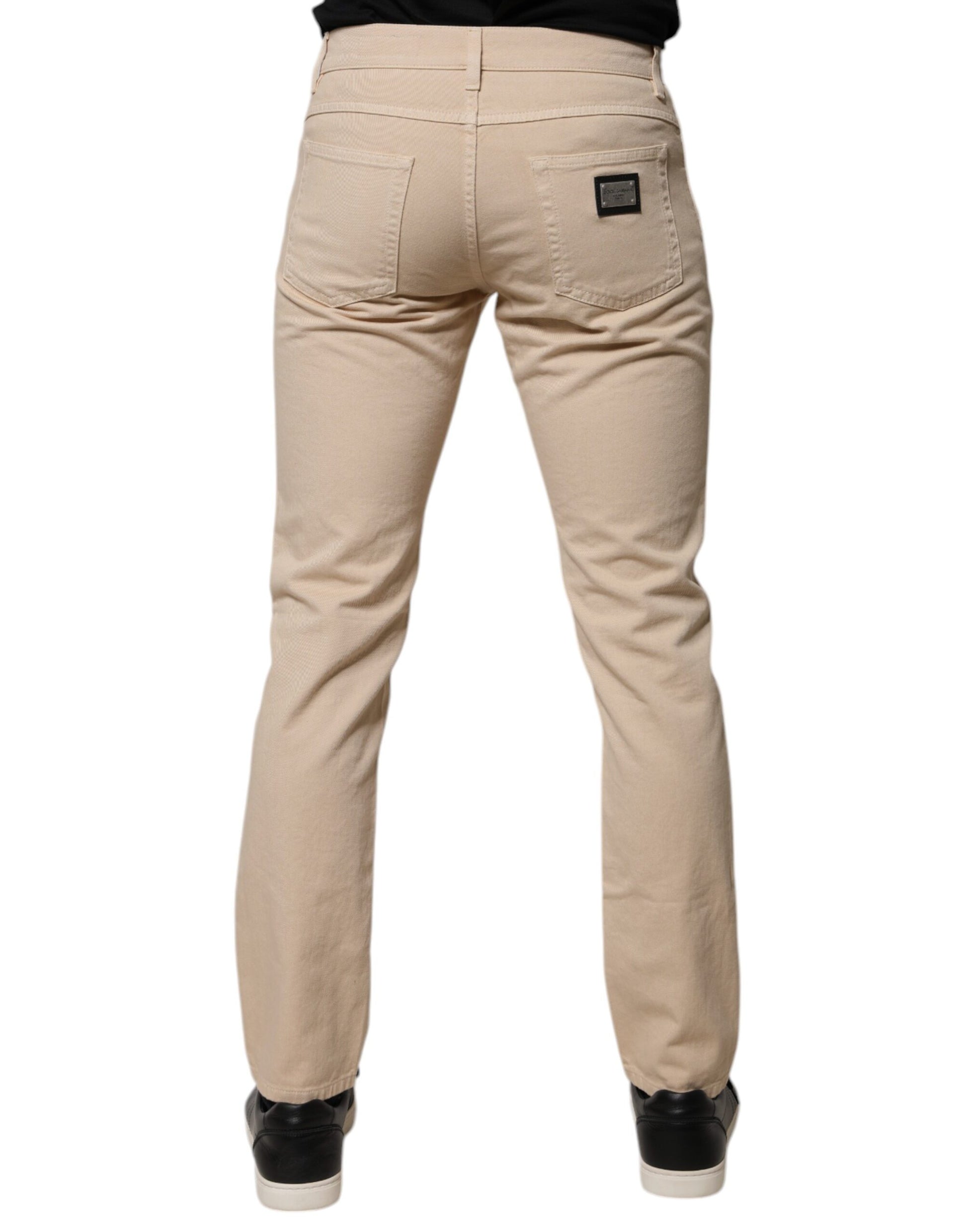 Dolce & Gabbana Beige Skinny Jeans for Men side view