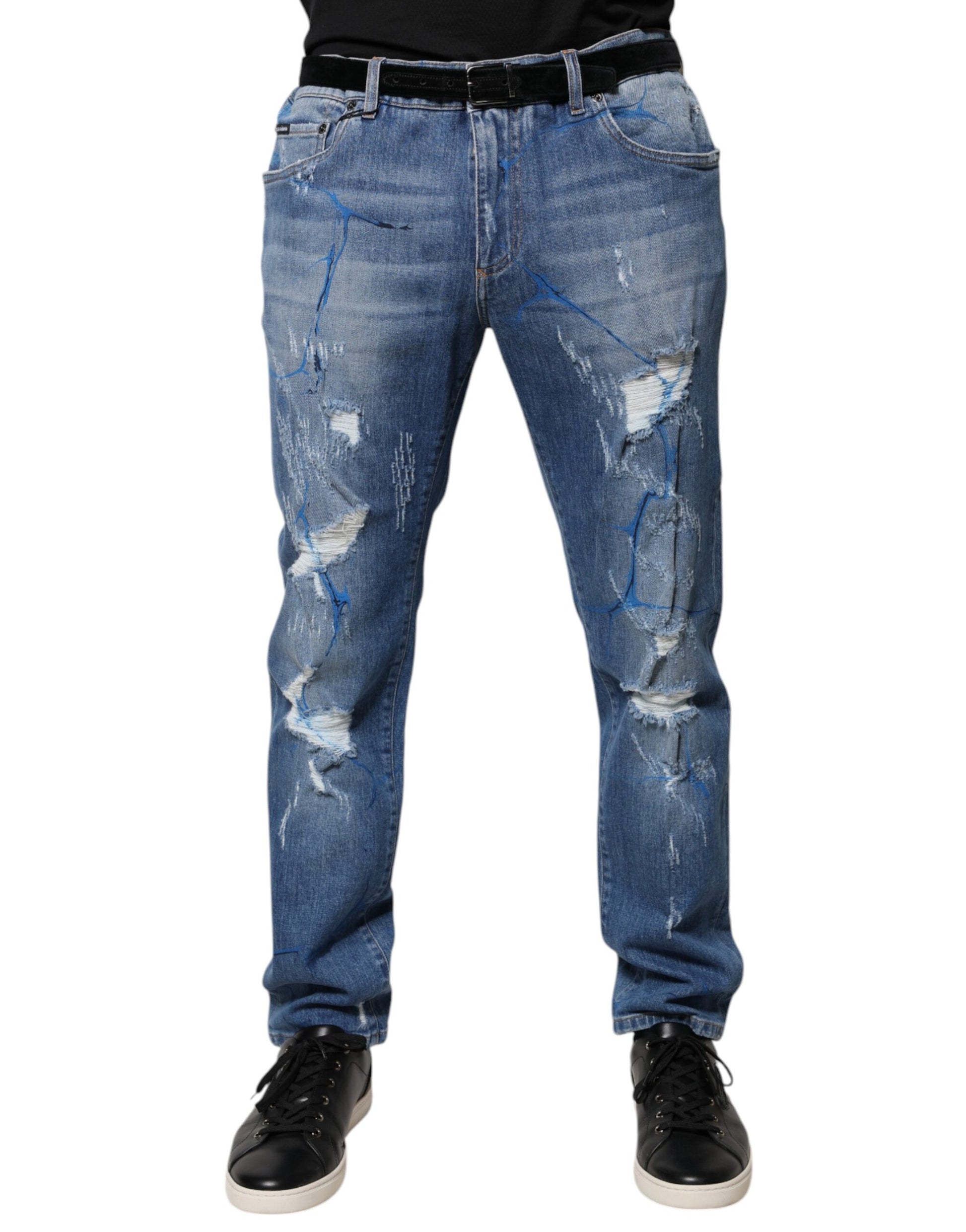 Dolce & Gabbana Blue Skinny Jeans for Men alternate view
