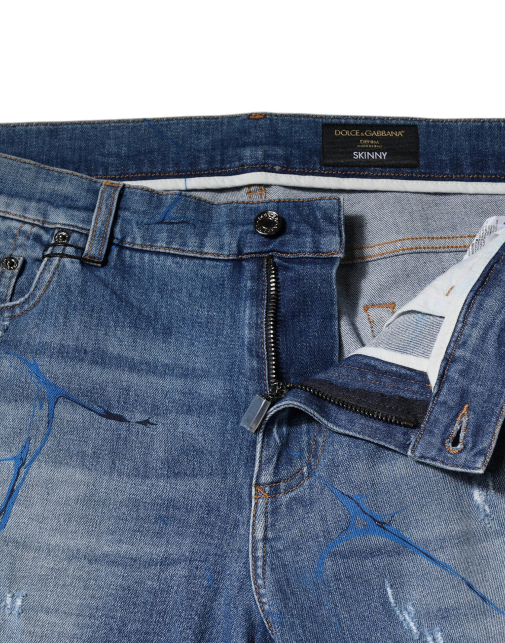 Dolce & Gabbana Blue Skinny Jeans for Men additional view