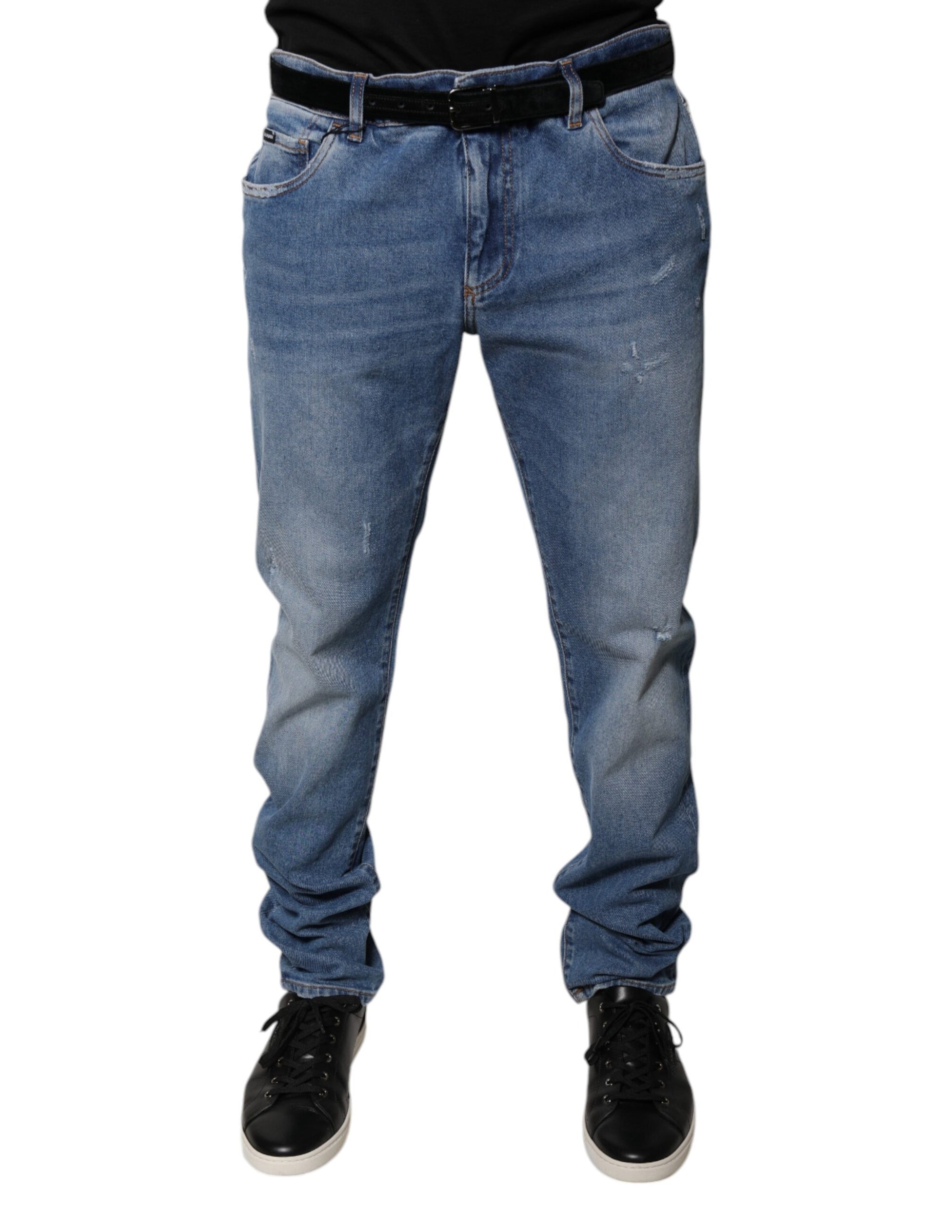 Dolce & Gabbana Blue Skinny Jeans for Men