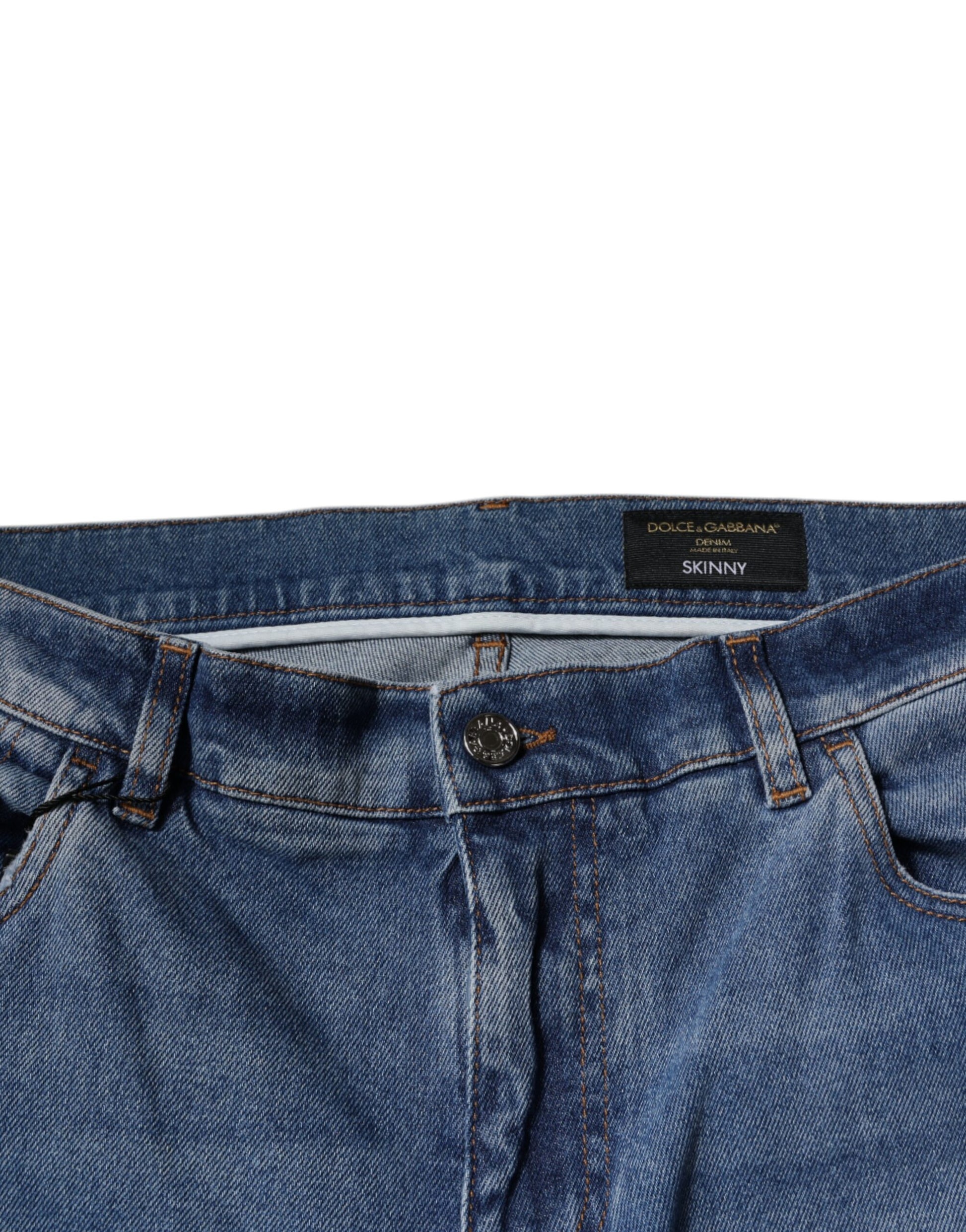 Dolce & Gabbana Blue Skinny Jeans for Men additional view