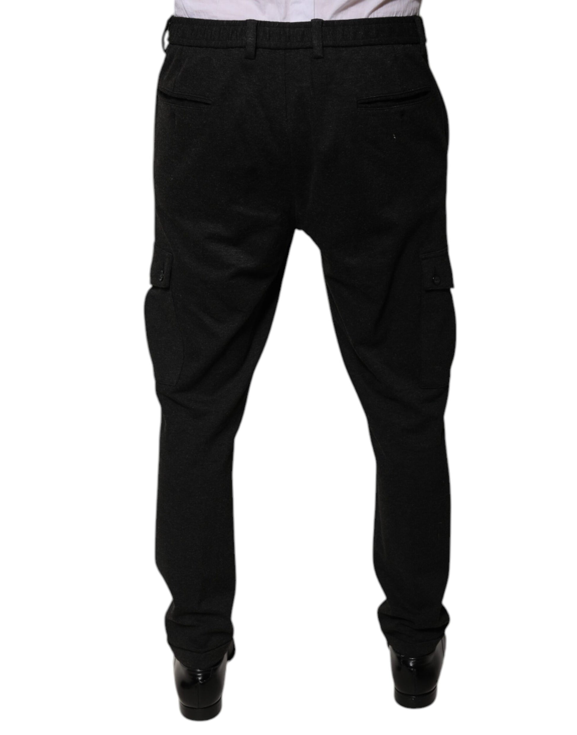 Dolce & Gabbana Black Cargo Pants for Men side view
