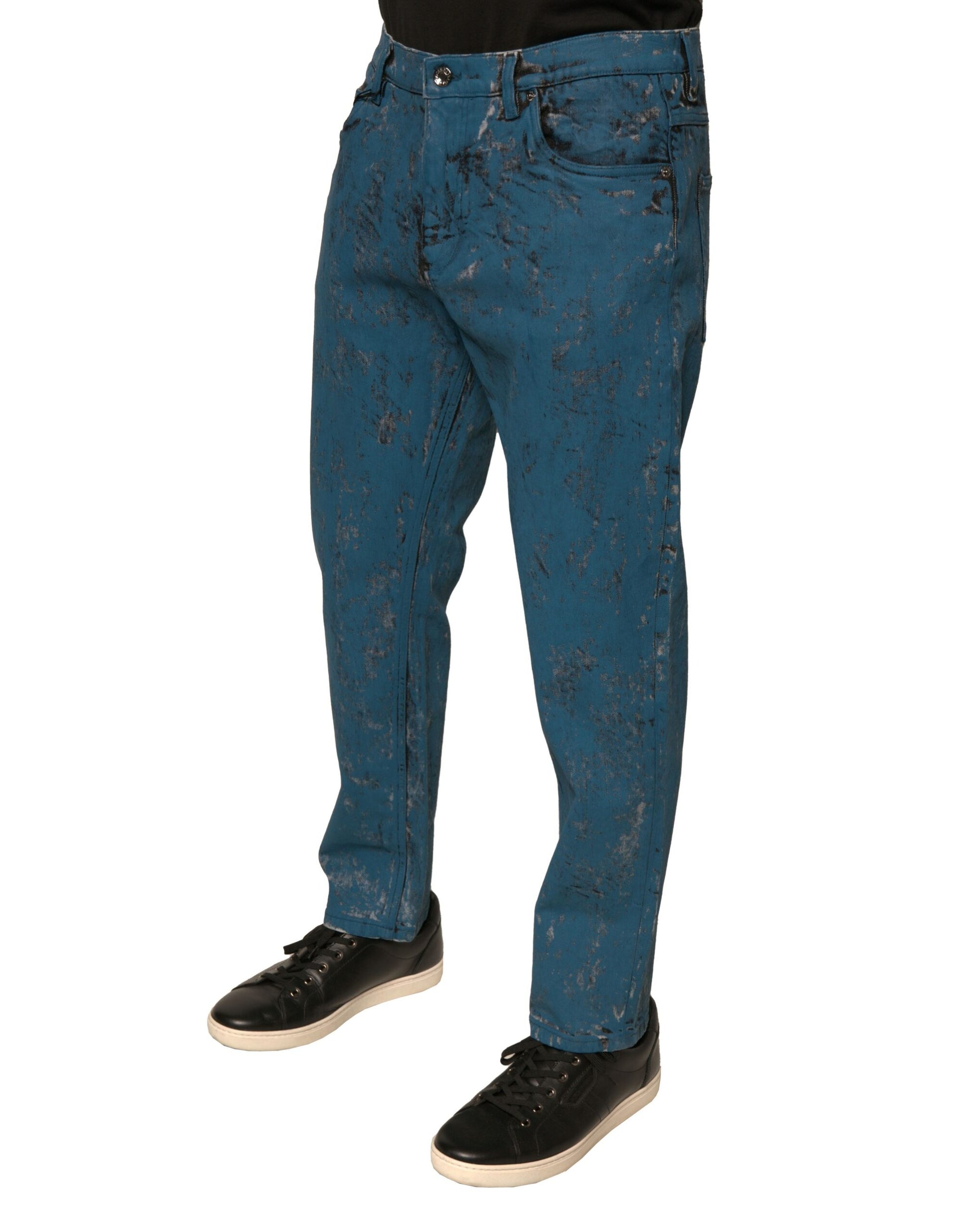 Dolce & Gabbana Blue Skinny Jeans for Men detail view