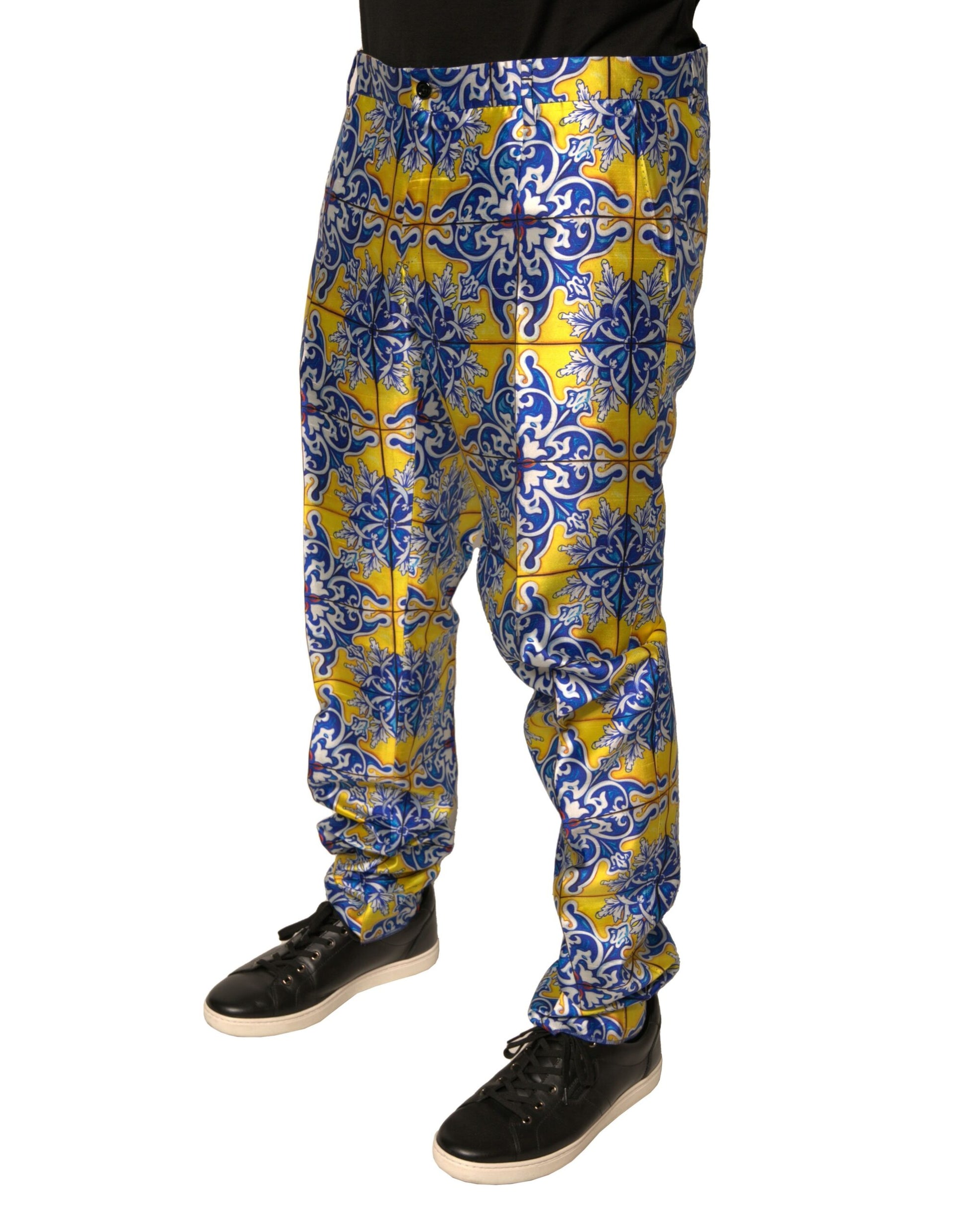 Dolce & Gabbana Multicolor Skinny Pants for Men detail view
