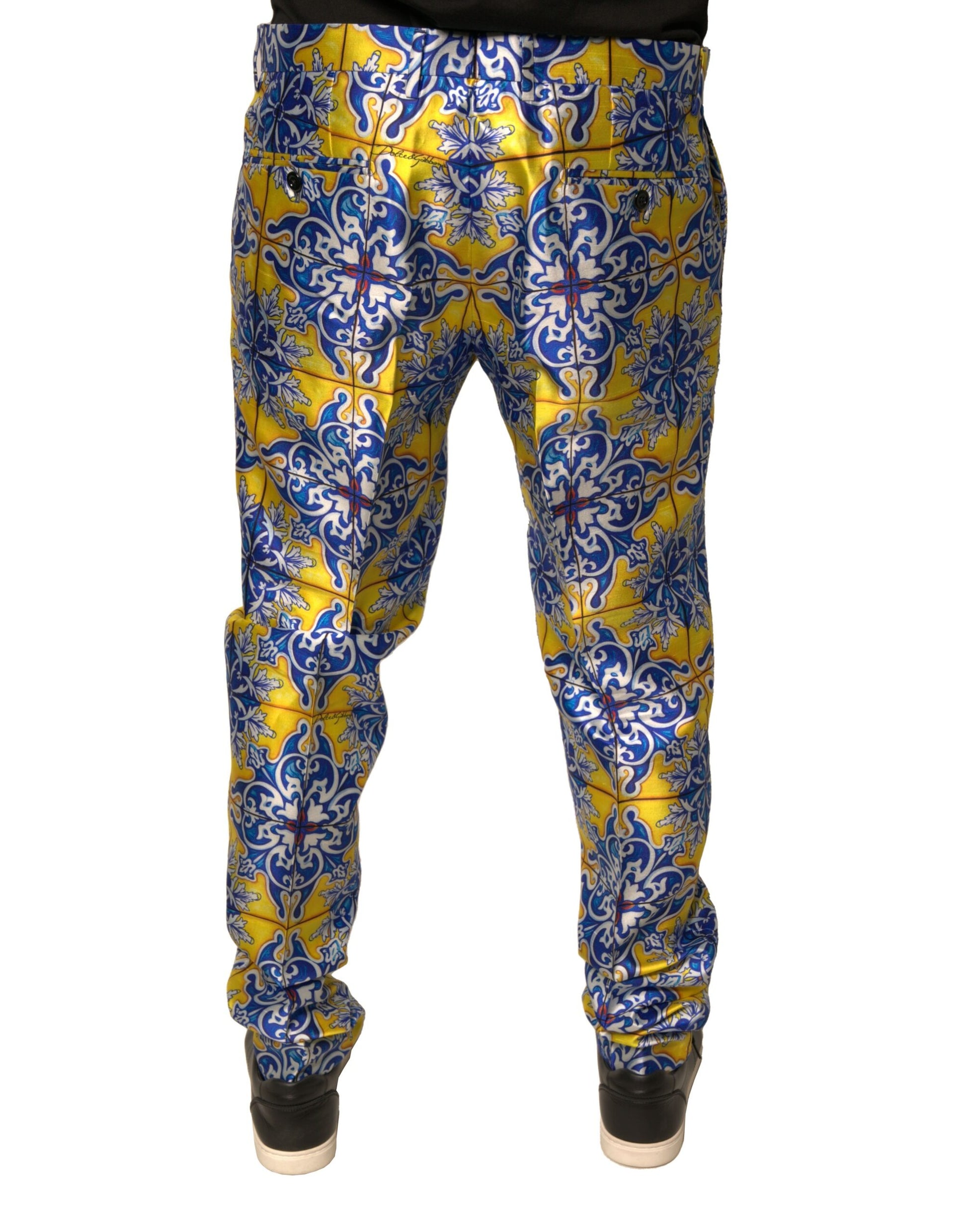 Dolce & Gabbana Multicolor Skinny Pants for Men side view