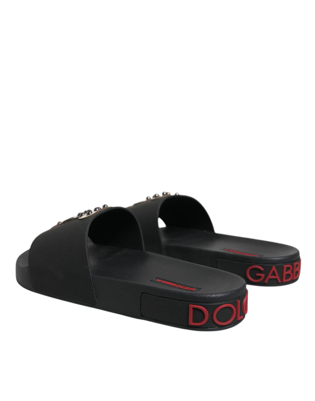 Dolce & Gabbana Black Slides for Men side view