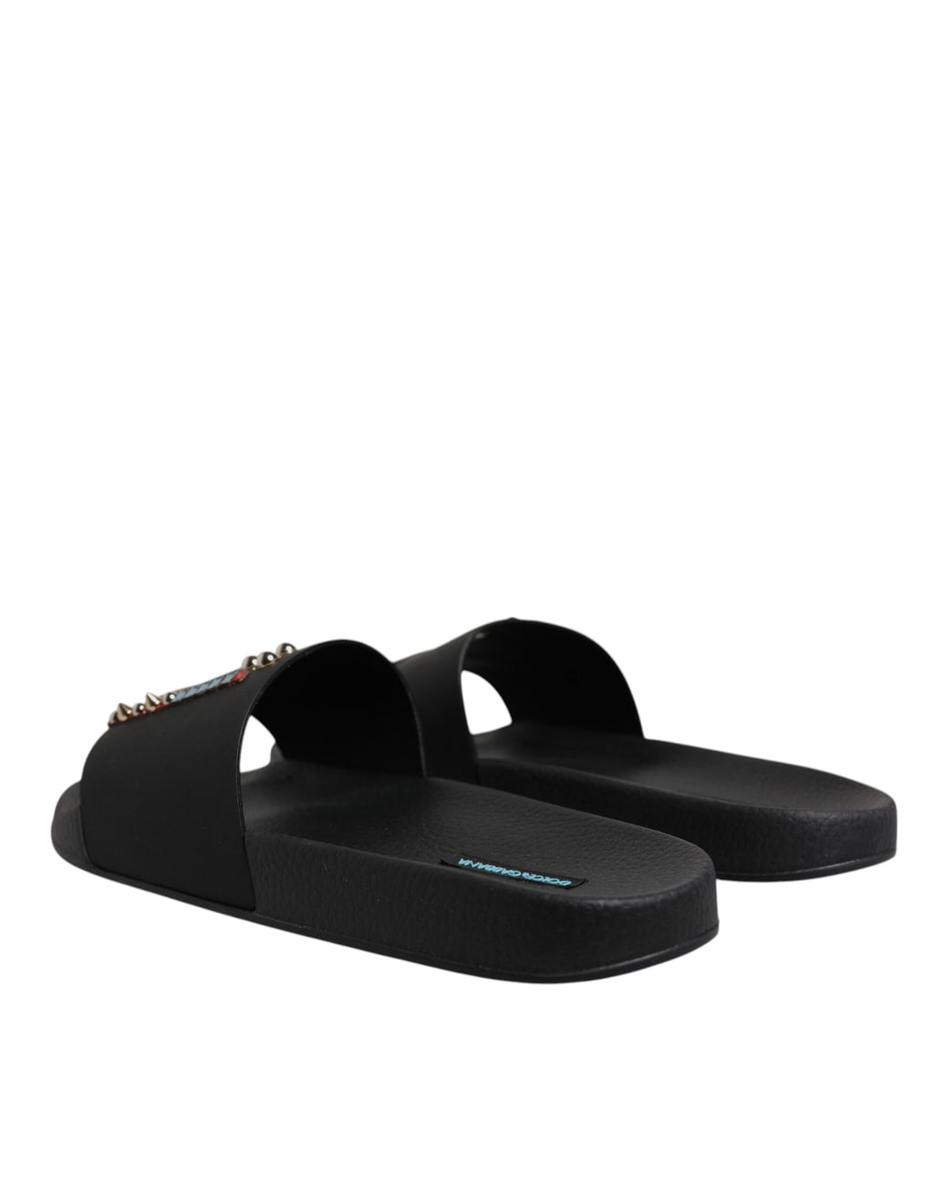 Dolce & Gabbana Black Slides for Men side view