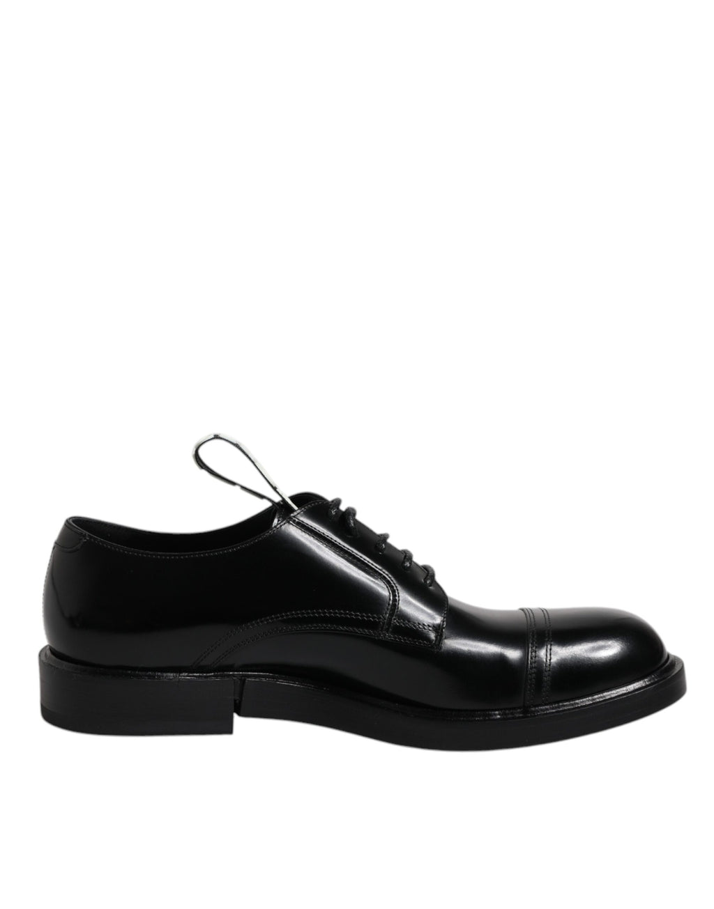 Chaussures de ville à lacets en cuir verni noir Dolce & Gabbana