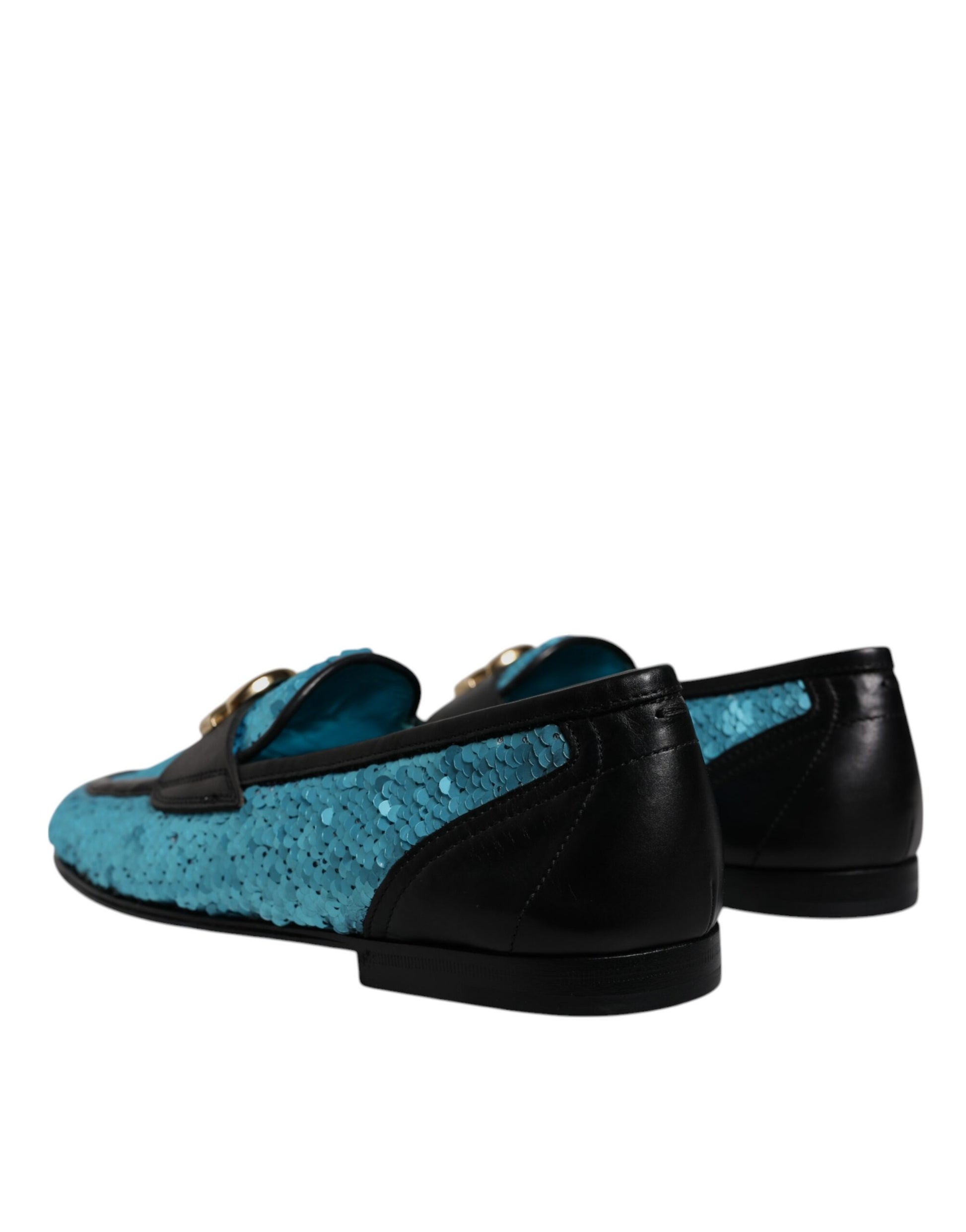 Dolce & Gabbana Blue Slip On Loafers for Men side view