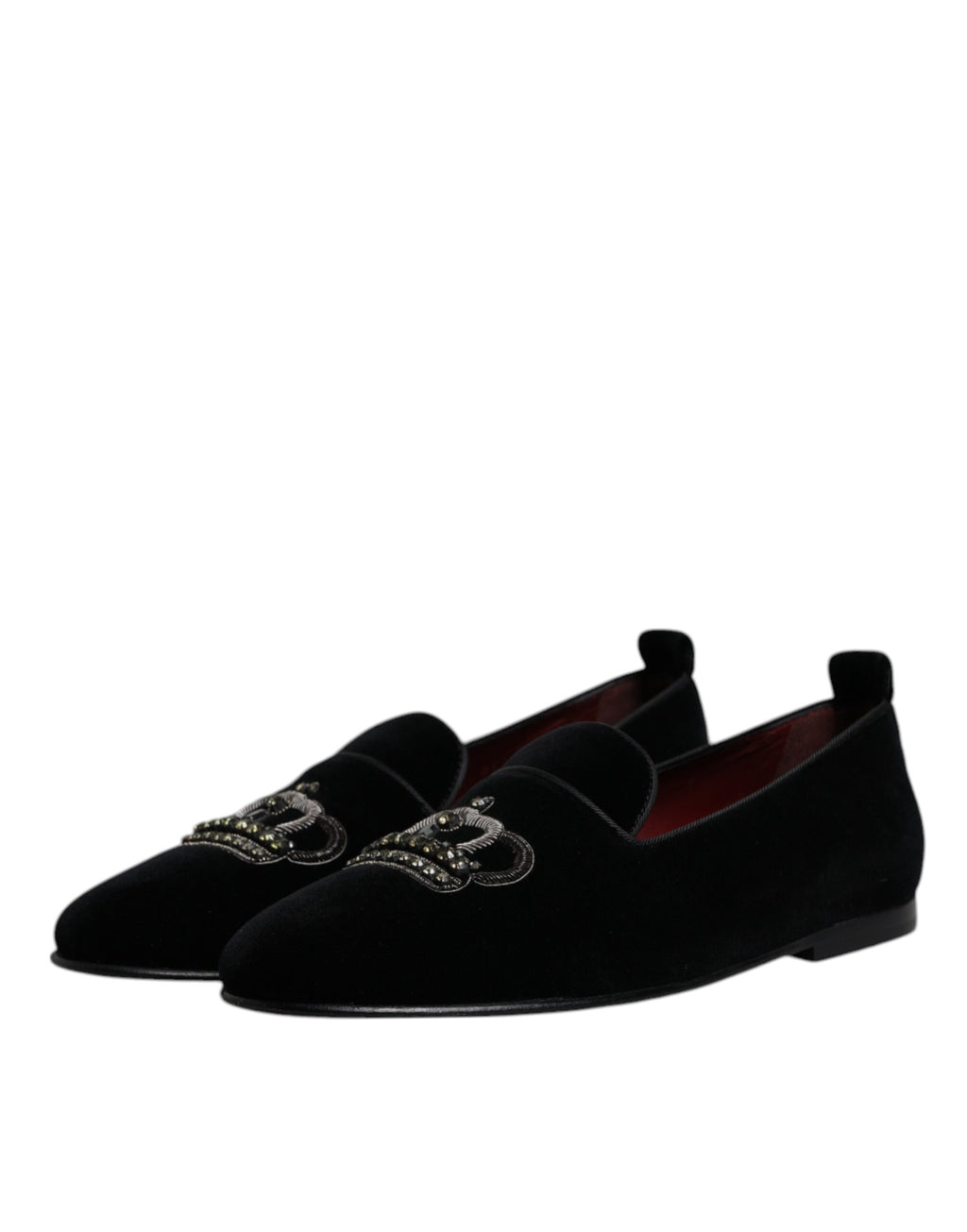Dolce & Gabbana Black Slip On Loafers for Men side view
