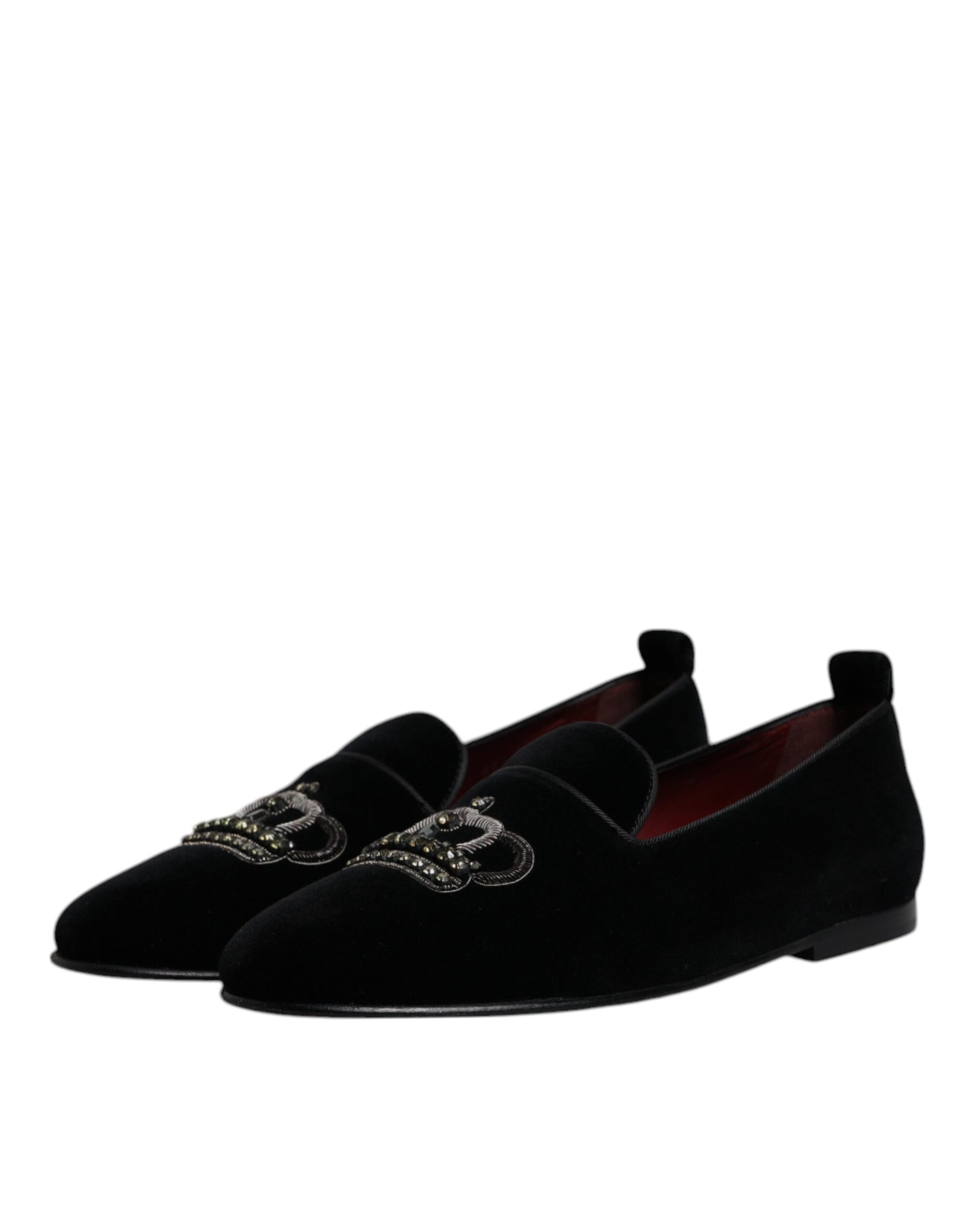 Dolce & Gabbana Black Slip On Loafers for Men side view