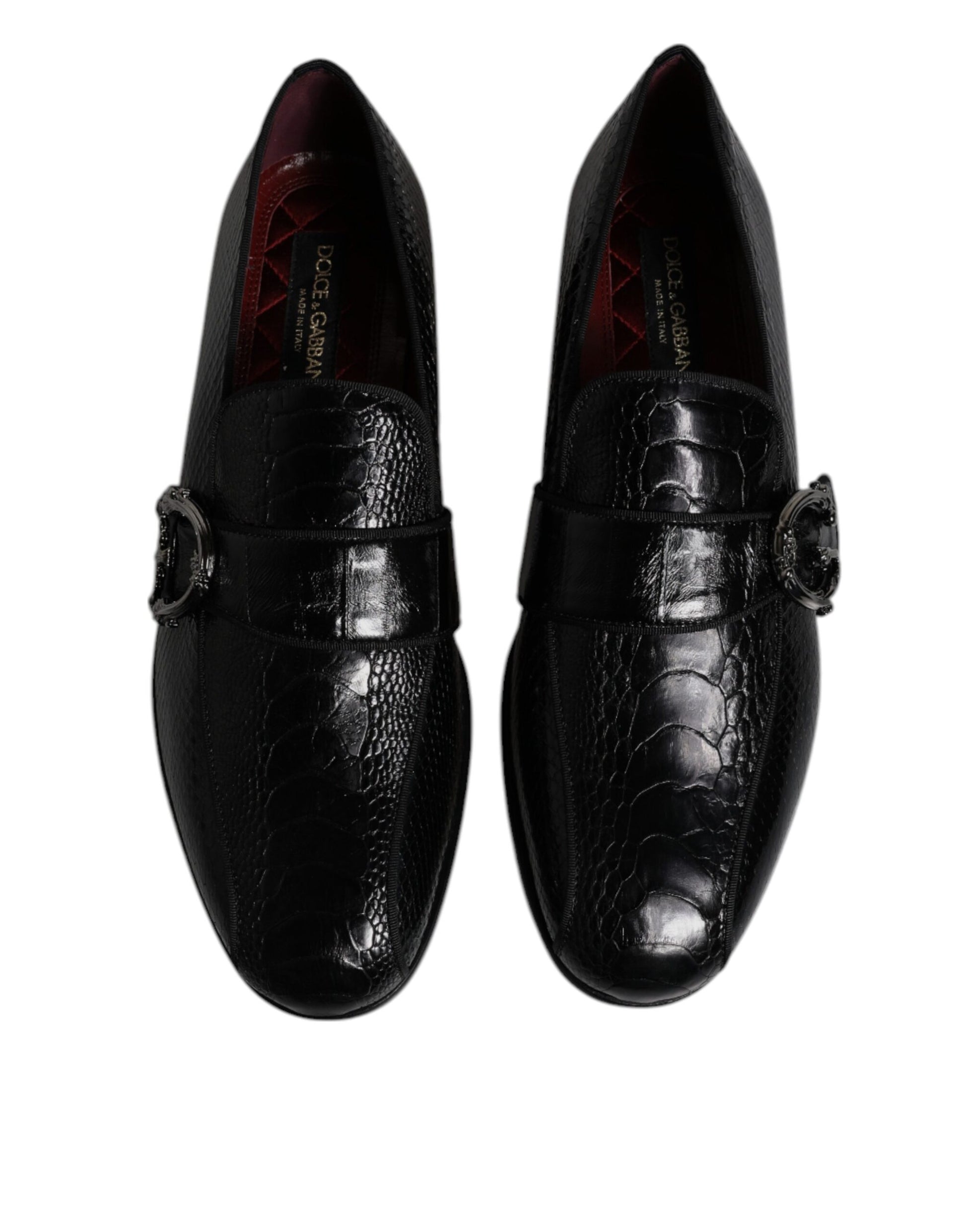 Dolce & Gabbana Black Slip On Loafers for Men detail view