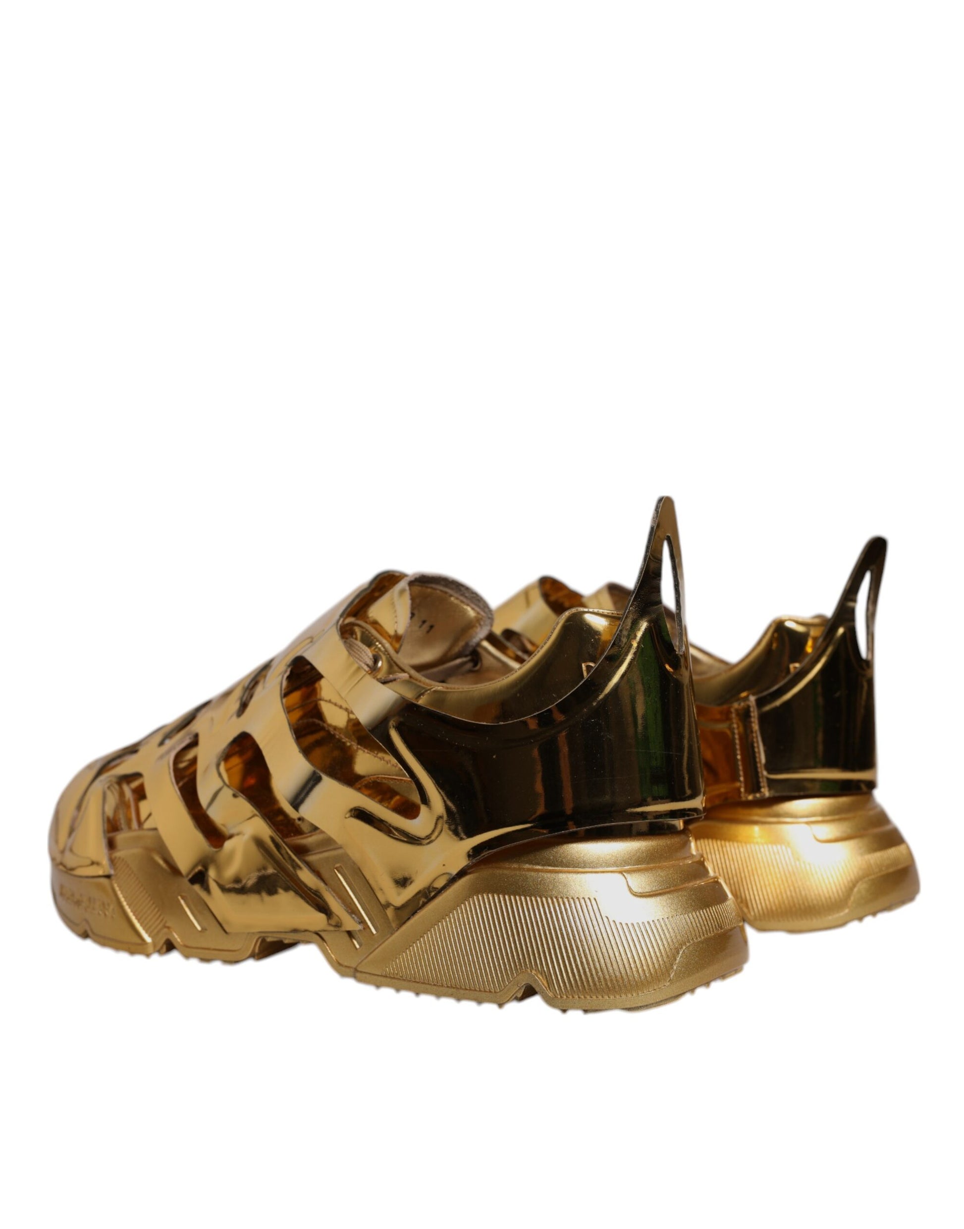 Dolce & Gabbana Gold Chunky Sneakers for Men side view