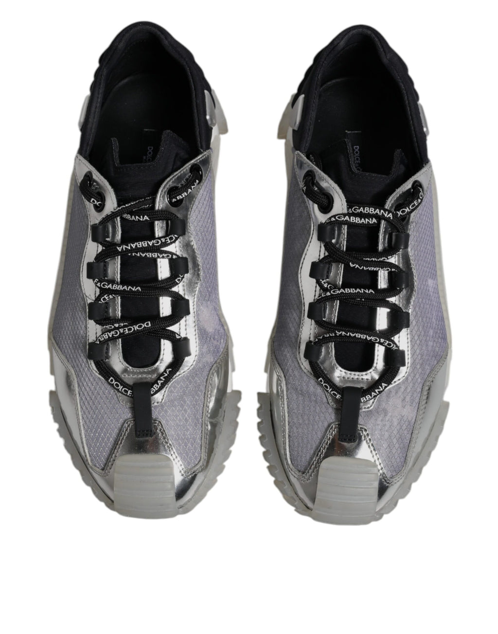 Dolce & Gabbana Baskets basses NS1 en nylon noir et argent