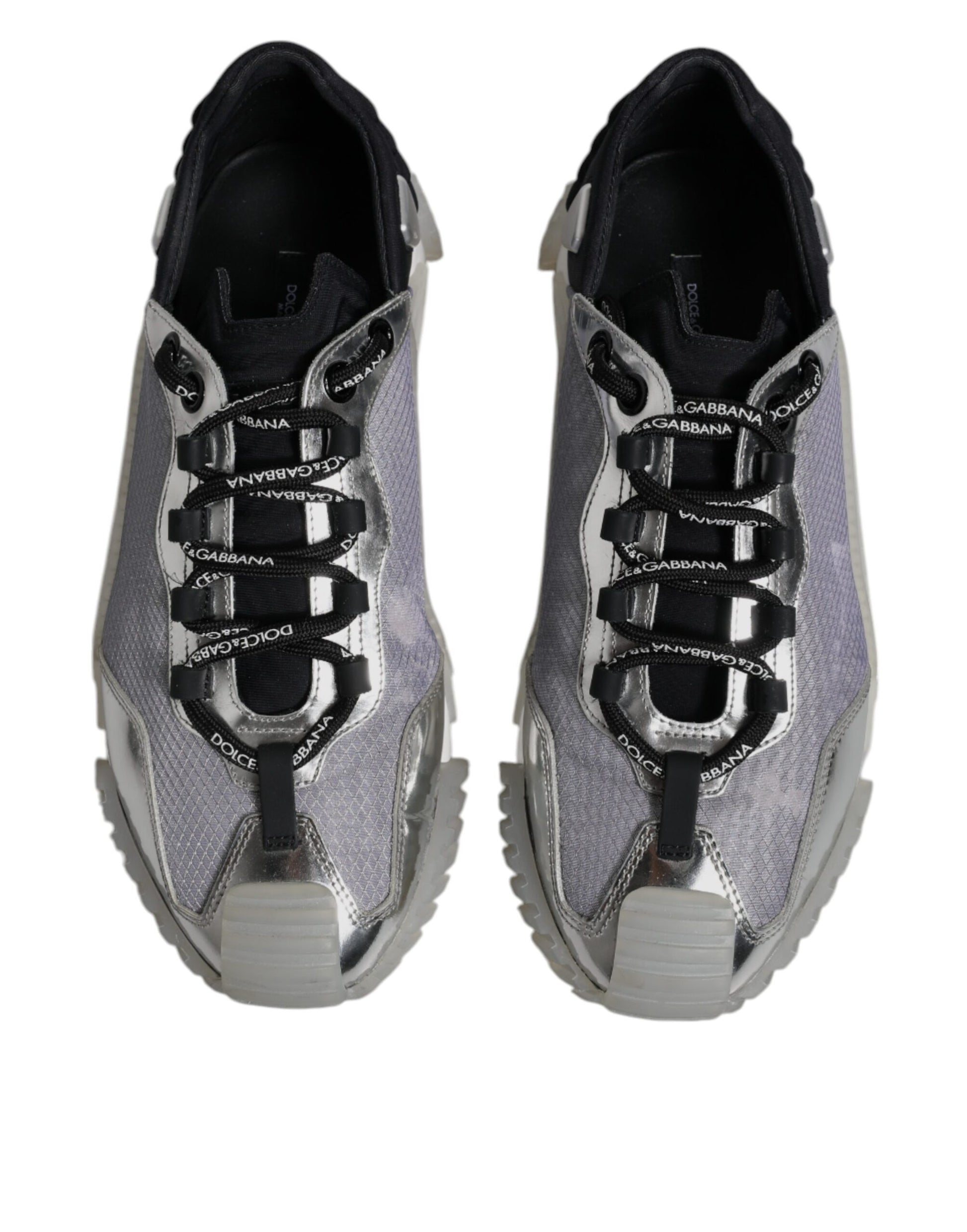 Dolce & Gabbana Baskets basses NS1 en nylon noir et argent