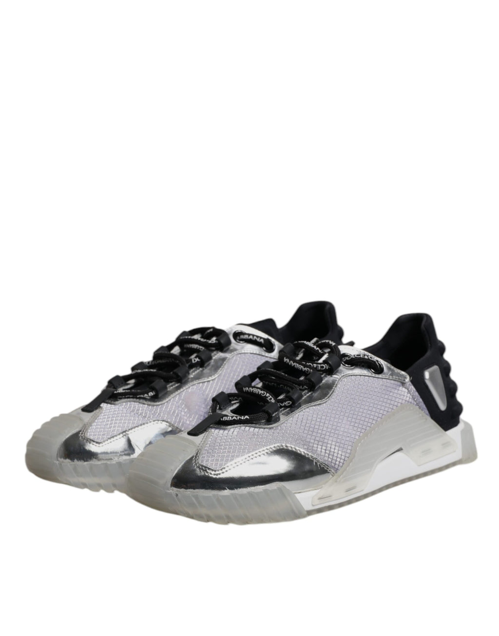 Dolce & Gabbana Baskets basses NS1 en nylon noir et argent
