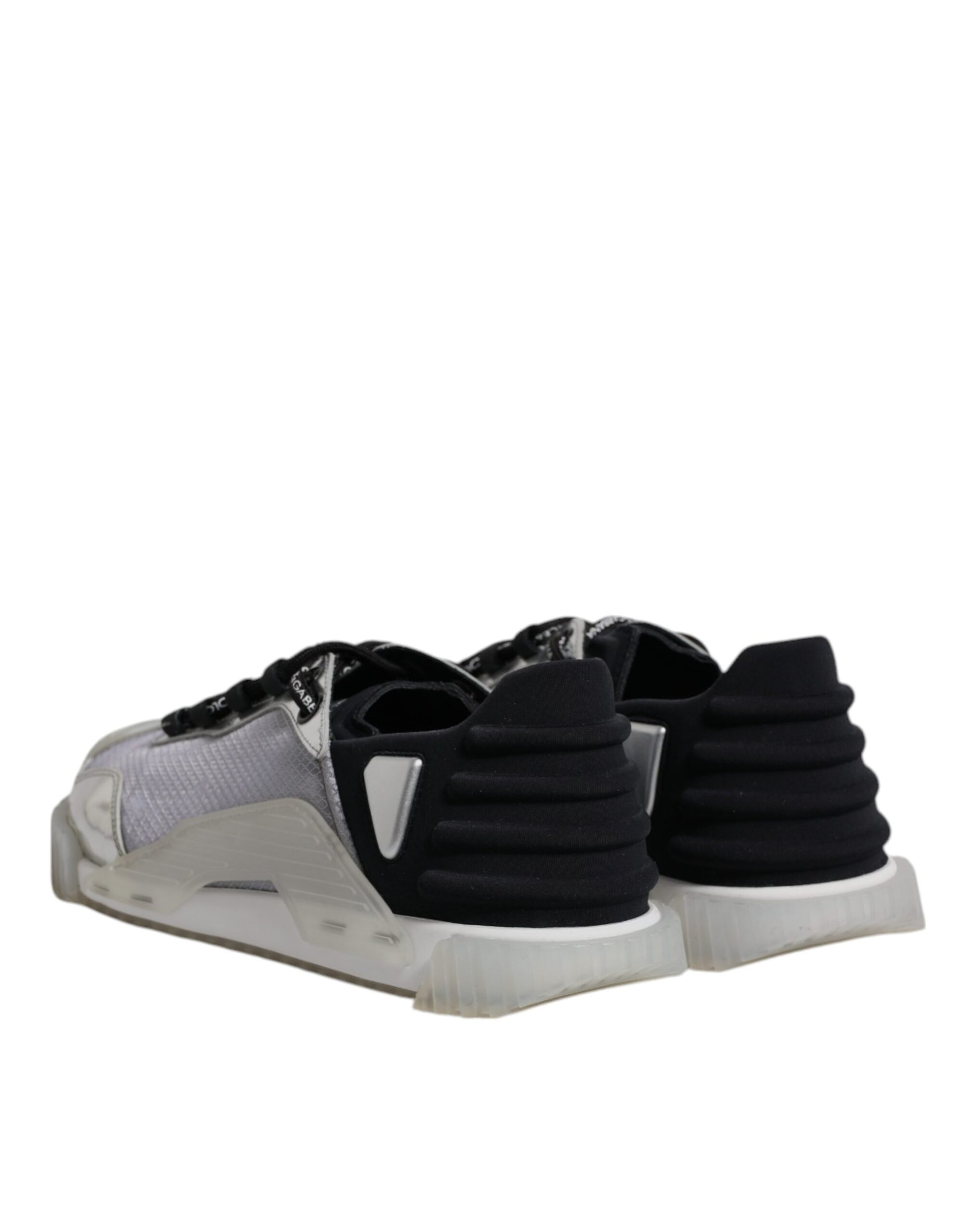 Dolce & Gabbana Baskets basses NS1 en nylon noir et argent