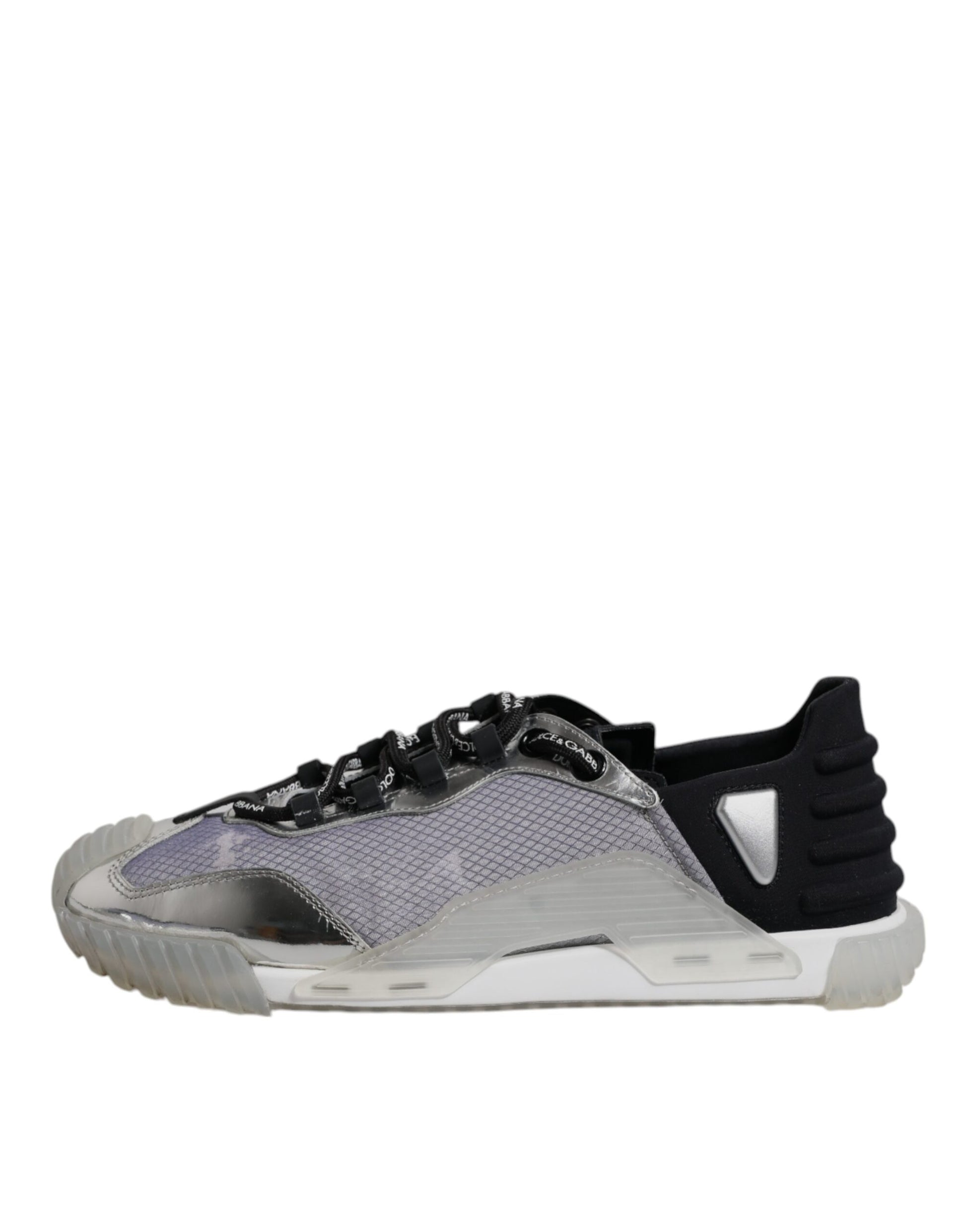 Dolce & Gabbana Baskets basses NS1 en nylon noir et argent