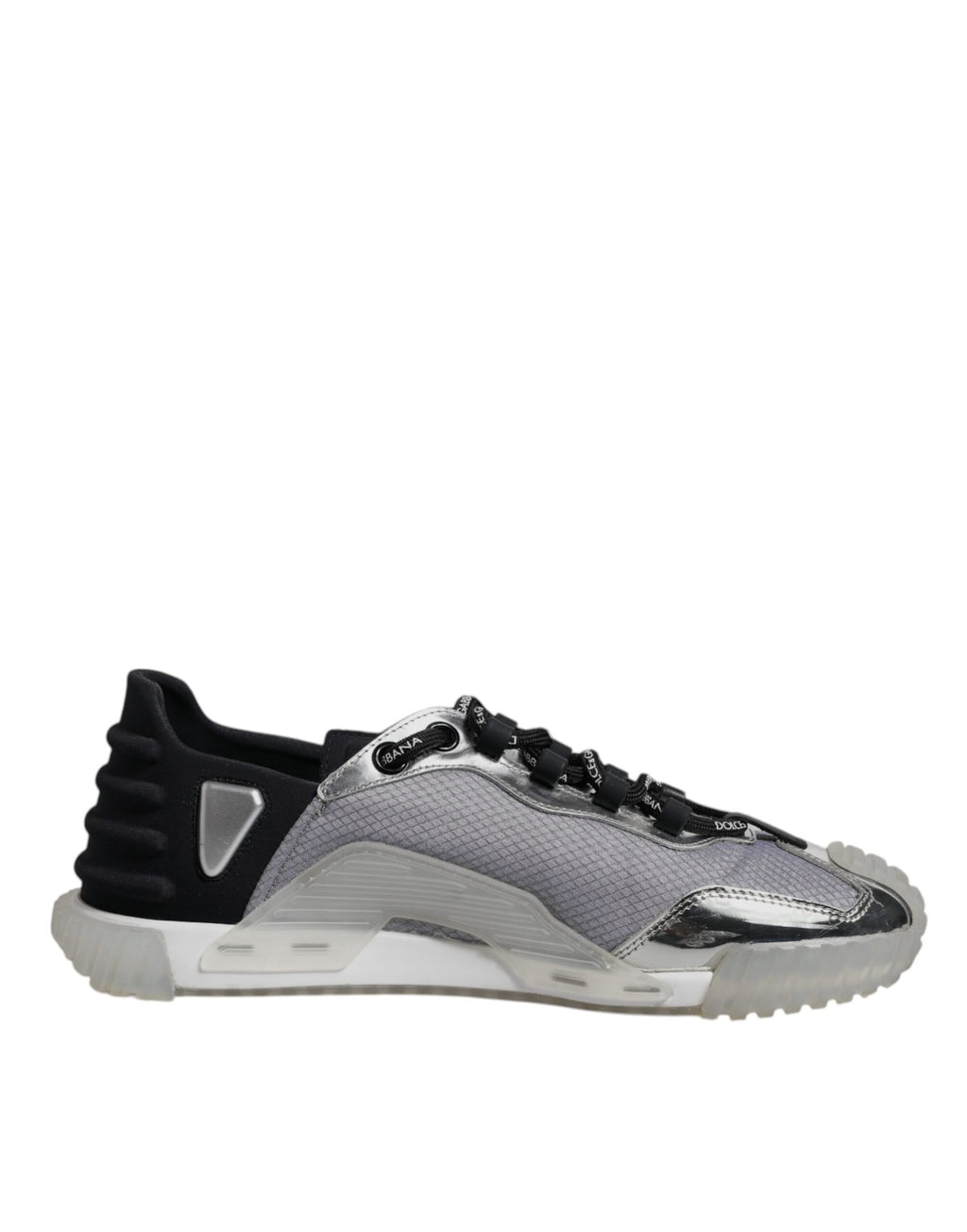 Dolce & Gabbana Baskets basses NS1 en nylon noir et argent