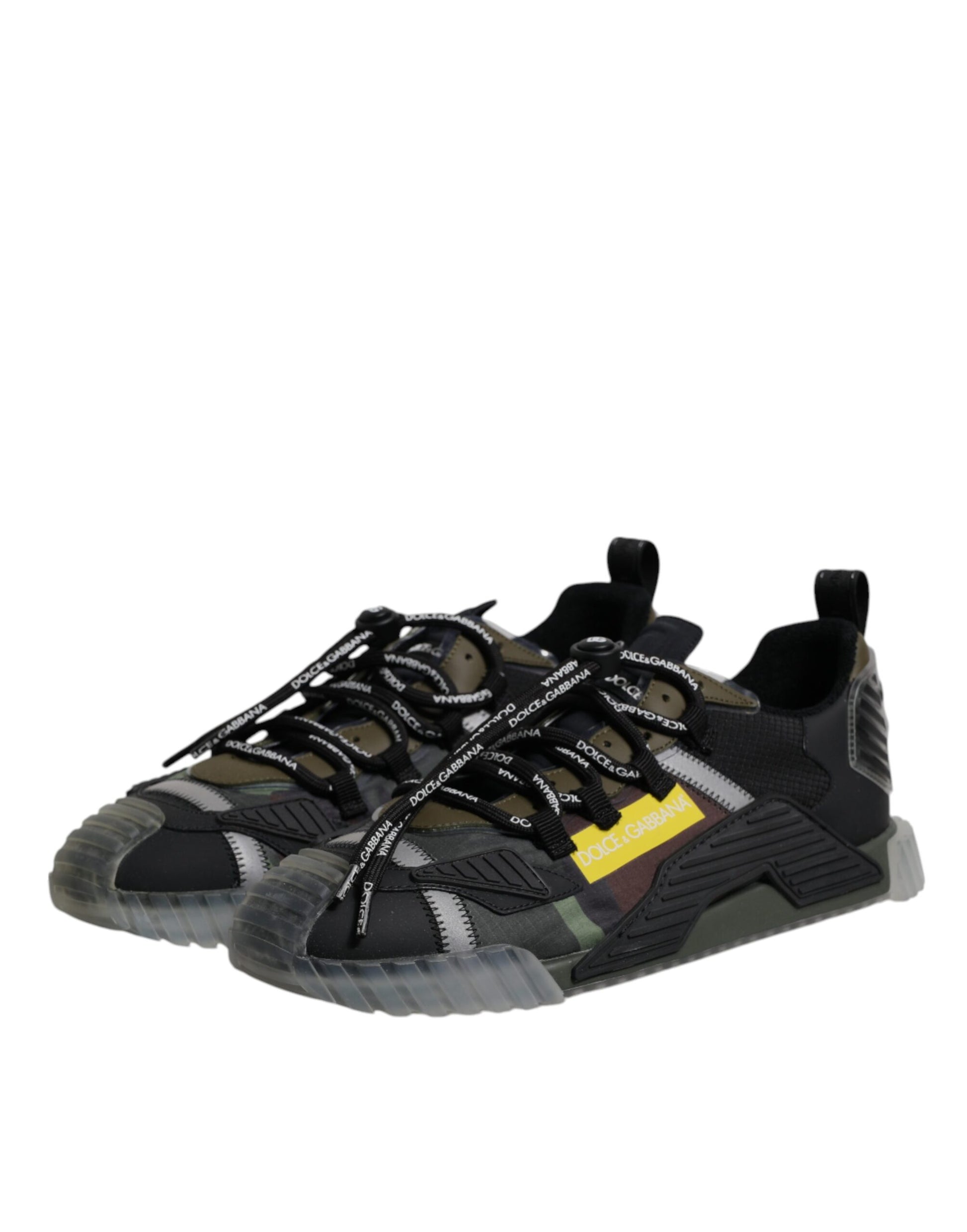 Baskets basses Dolce & Gabbana NS1 noires et vert camouflage