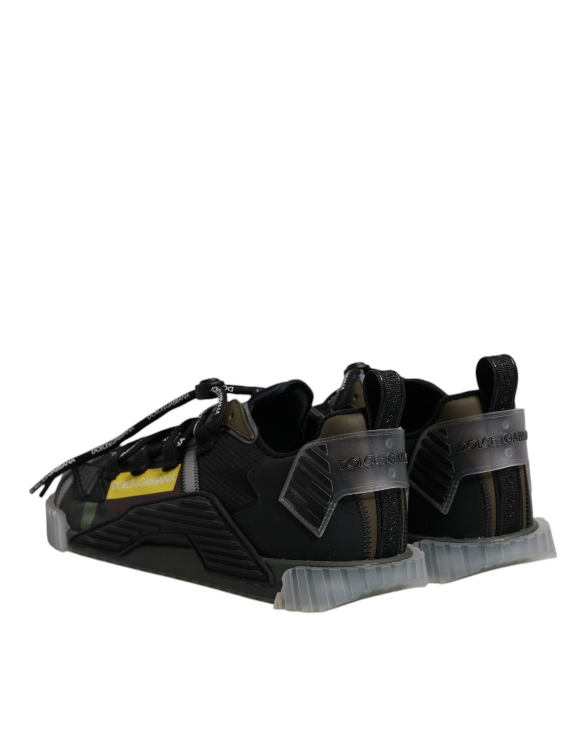 Baskets basses Dolce & Gabbana NS1 noires et vert camouflage