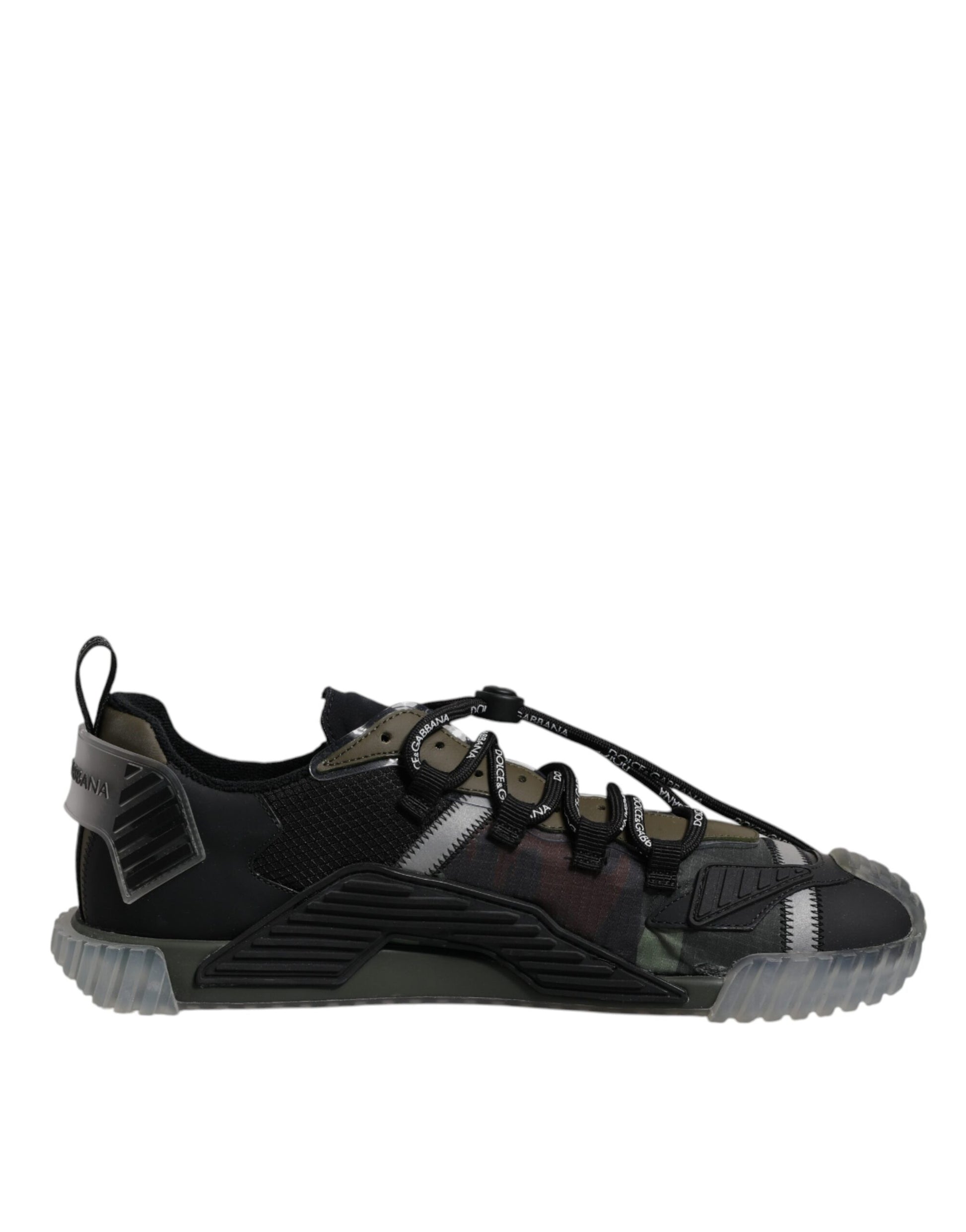 Baskets basses Dolce & Gabbana NS1 noires et vert camouflage