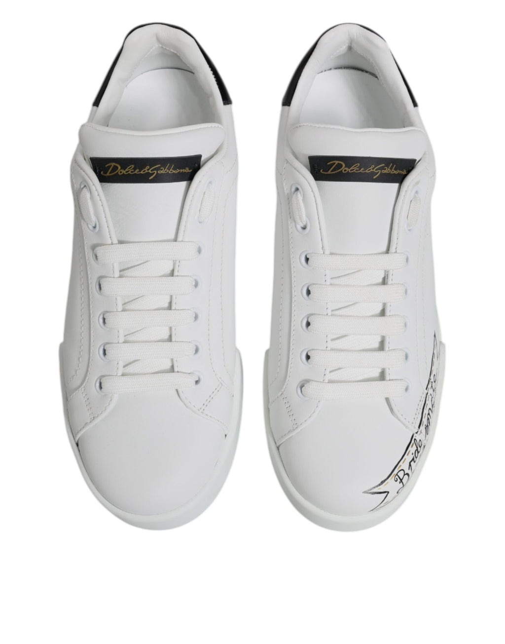 Dolce & Gabbana White Low Top Sneakers for Men detail view