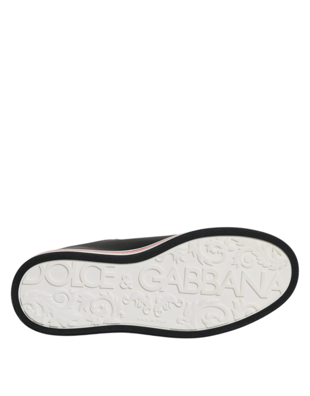 Baskets basses en cuir noir Dolce & Gabbana pour hommes