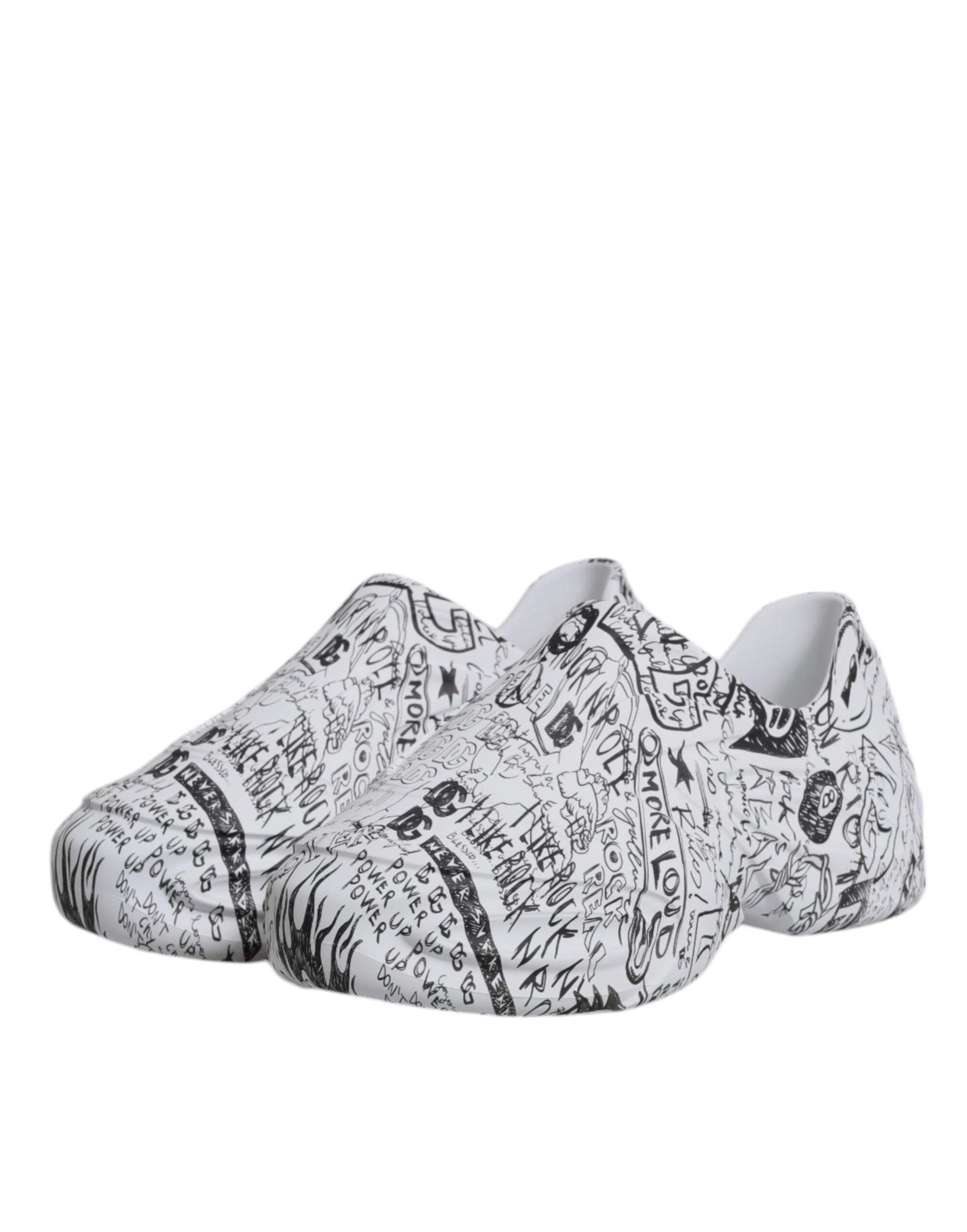 Dolce & Gabbana White Low Top Sneakers for Men side view