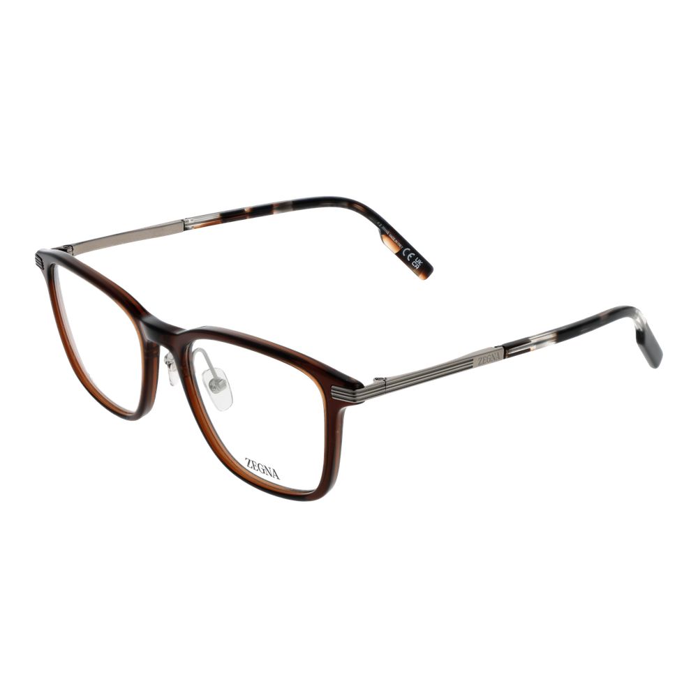 Ermenegildo Zegna Brown Glasses Frames for Men
